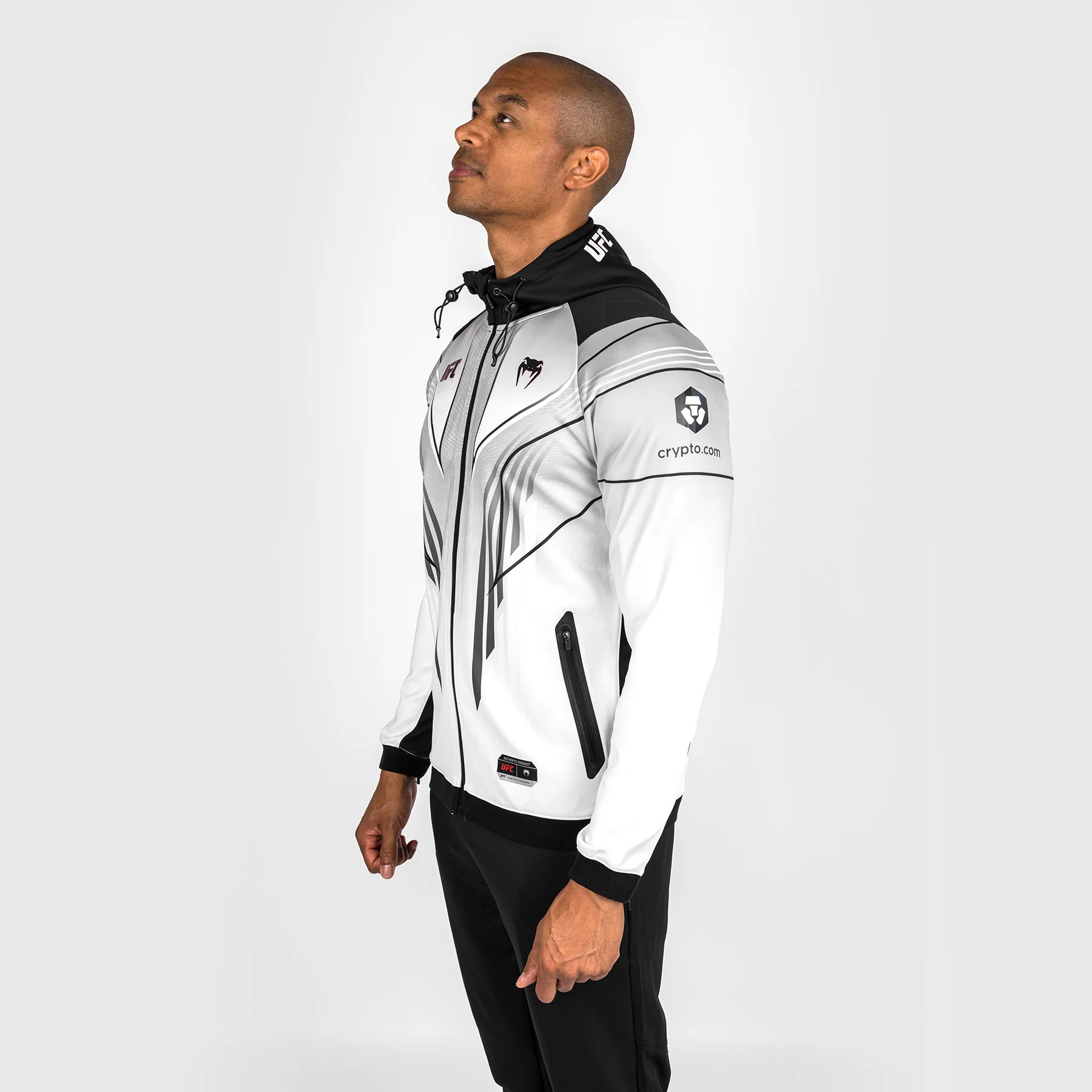 UFC Venum Personalized Authentic Fight Night 2.0 Kit by Venum Men's Walkout Hoodie - White - Image 4