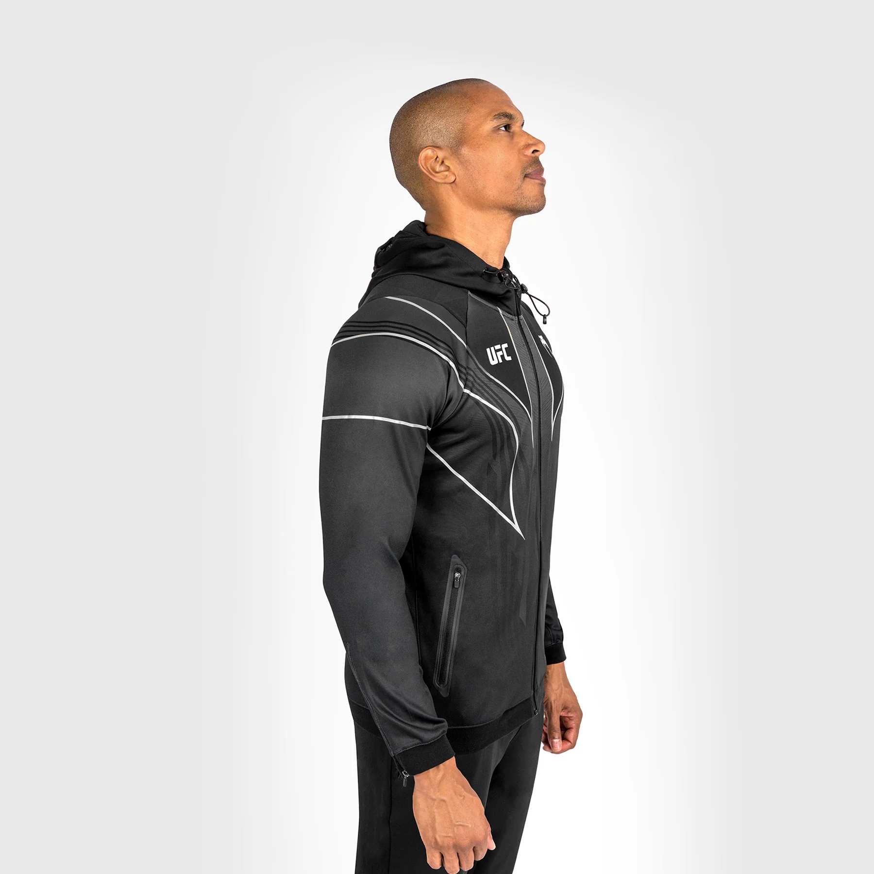 UFC Venum Personalized Authentic Fight Night 2.0 Kit by Venum Men's Walkout Hoodie - Black - Image 4