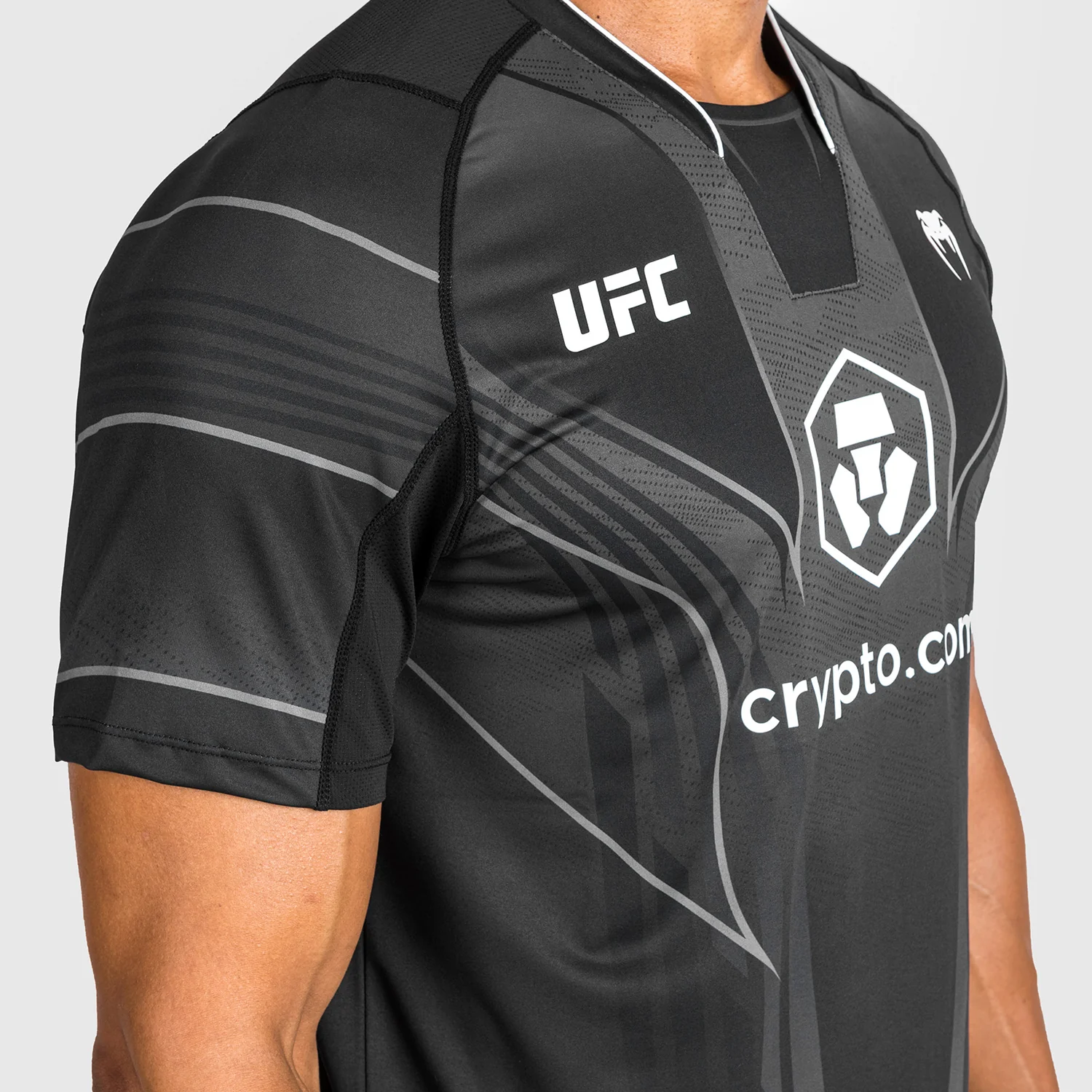 UFC Venum Personalized Authentic Fight Night 2.0 Kit by Venum Men's Walkout Jersey - Black - Image 4