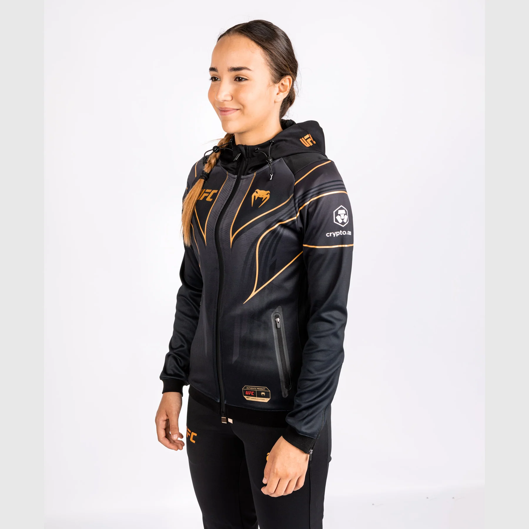 UFC Venum Personalized Authentic Fight Night 2.0 Kit by Venum Women's Walkout Hoodie - Champion - Image 4