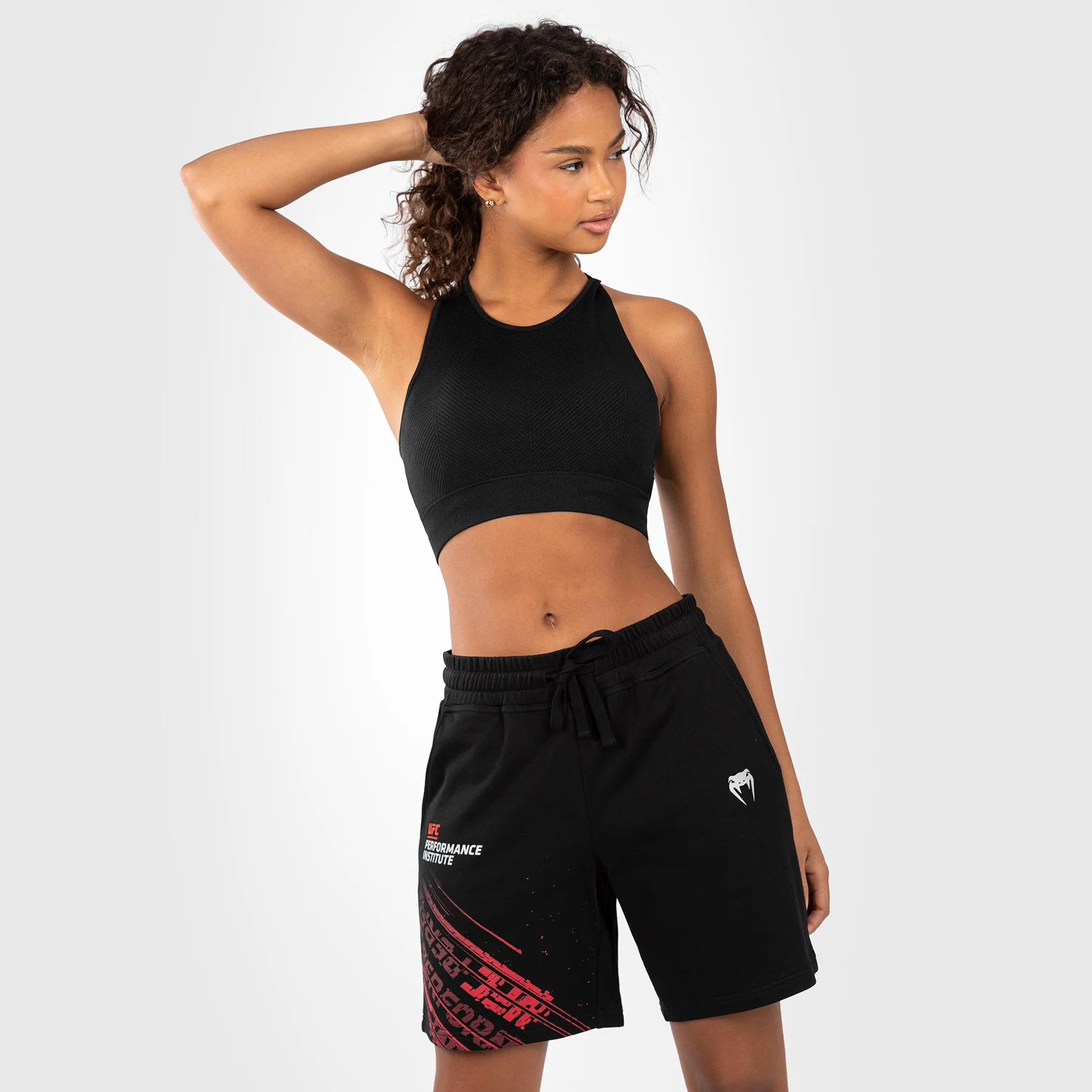UFC Venum performance institute 2.0 Coton Short - Black/Red - Image 6
