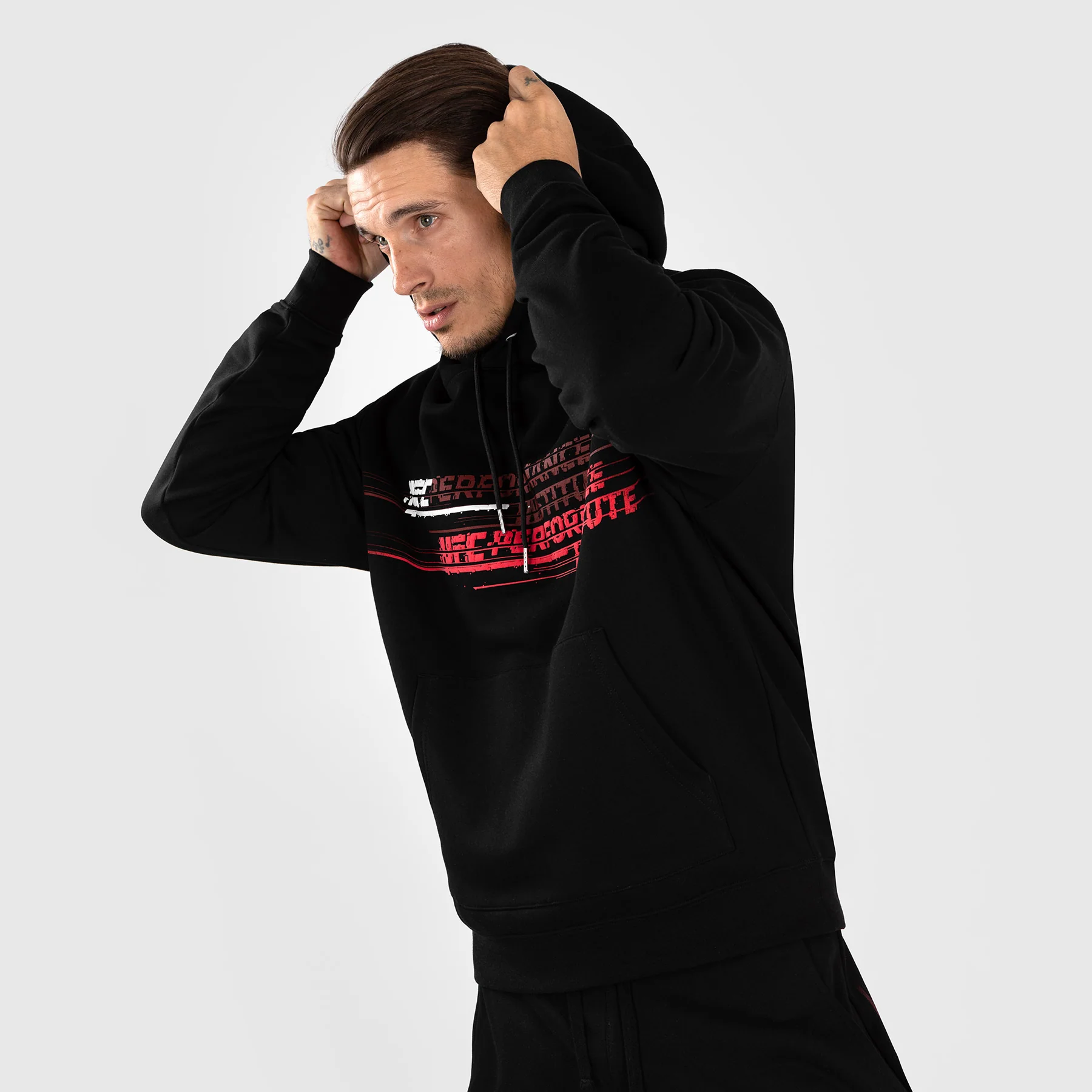 UFC Venum Performance Institute 2.0 Men’s Hoodie - Black/Red - Image 7