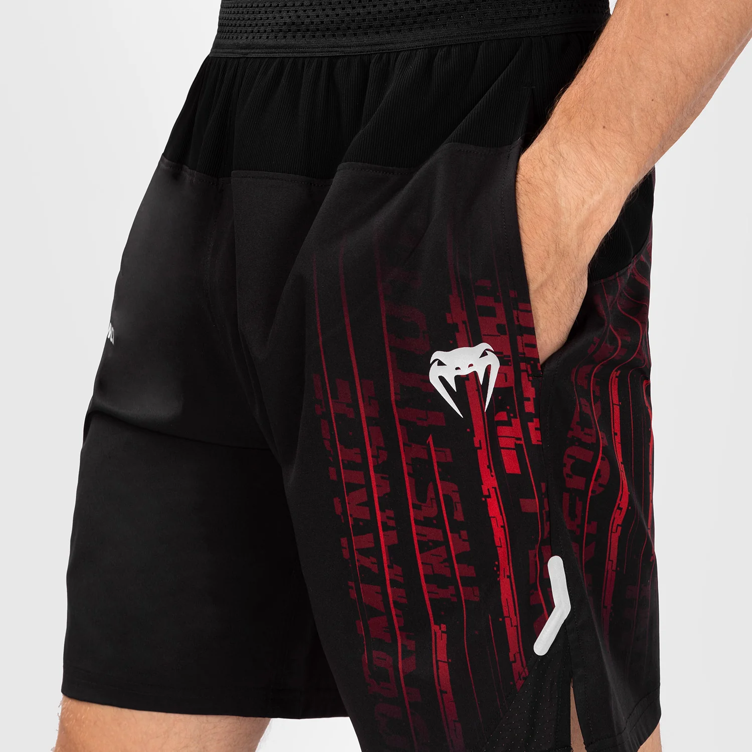 UFC Venum Performance Institute 2.0 Men’s Performance Short - Black/Red - Image 5