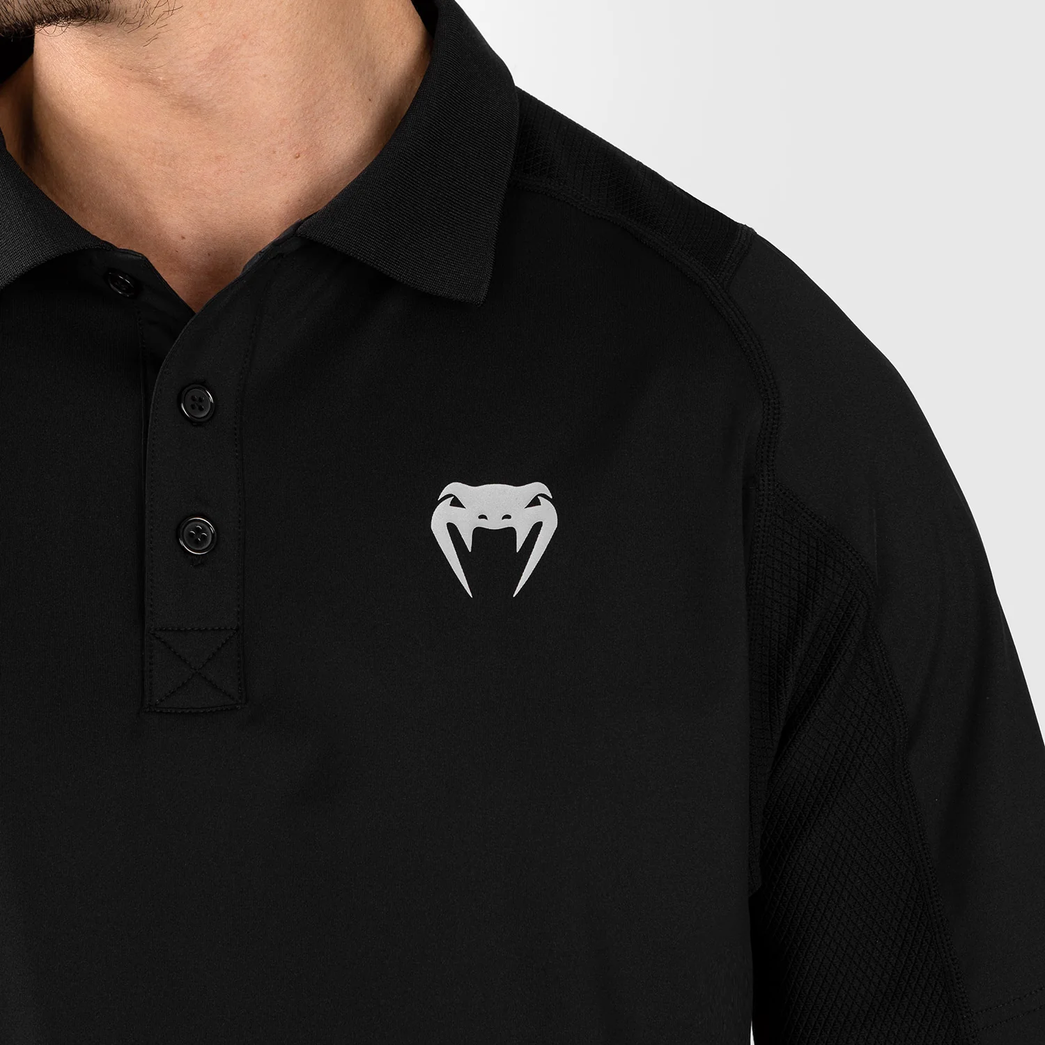 UFC Venum Performance Institute 2.0 Men’s Polo Shirt - Black/Red - Image 3