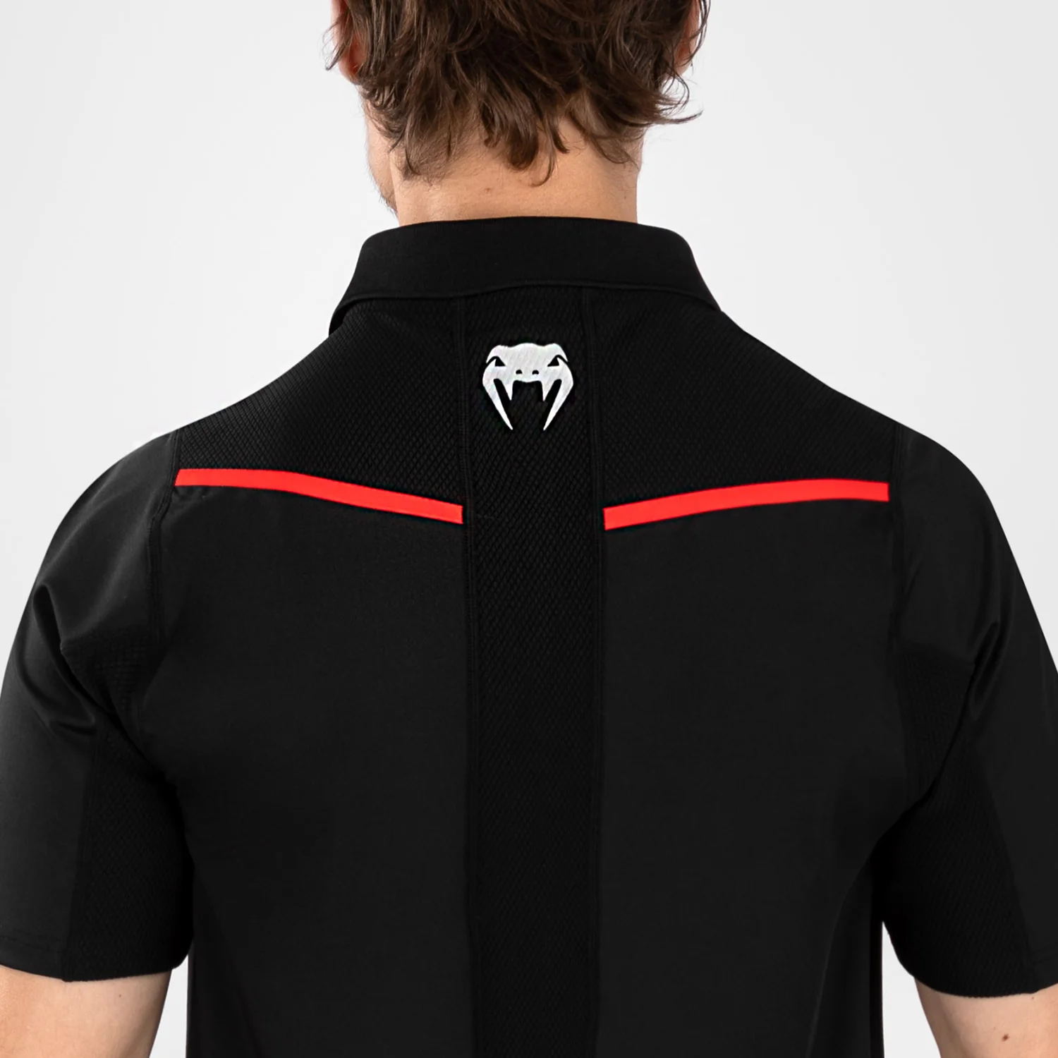 UFC Venum Performance Institute 2.0 Men’s Polo Shirt - Black/Red - Image 5