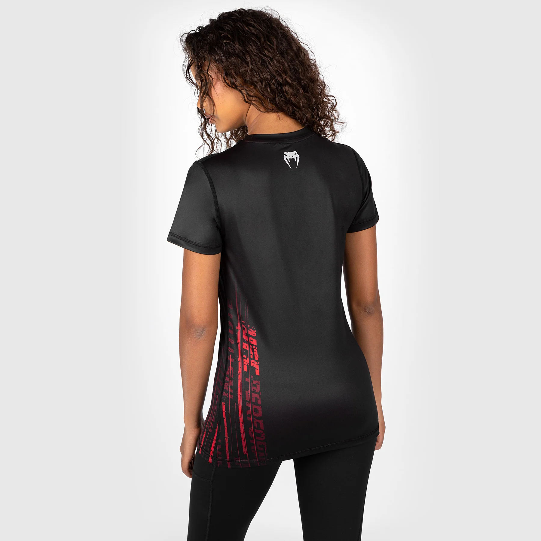 UFC Venum Performance Institute 2.0 Women’s Dry-Tech Shirt - Black/Red - Image 4