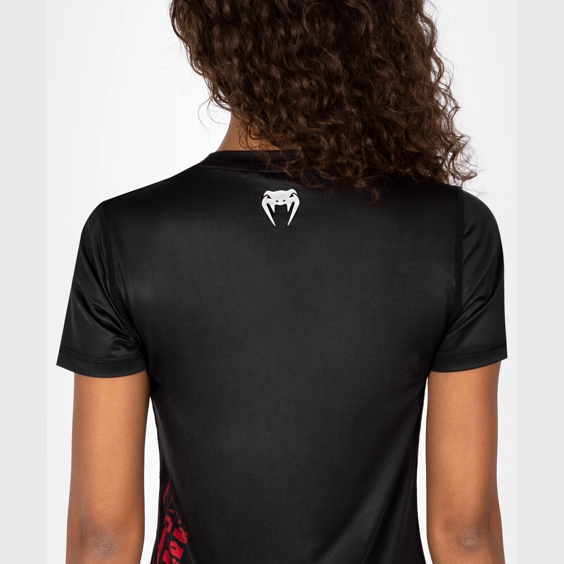 UFC Venum Performance Institute 2.0 Women’s Dry-Tech Shirt - Black/Red - Image 5