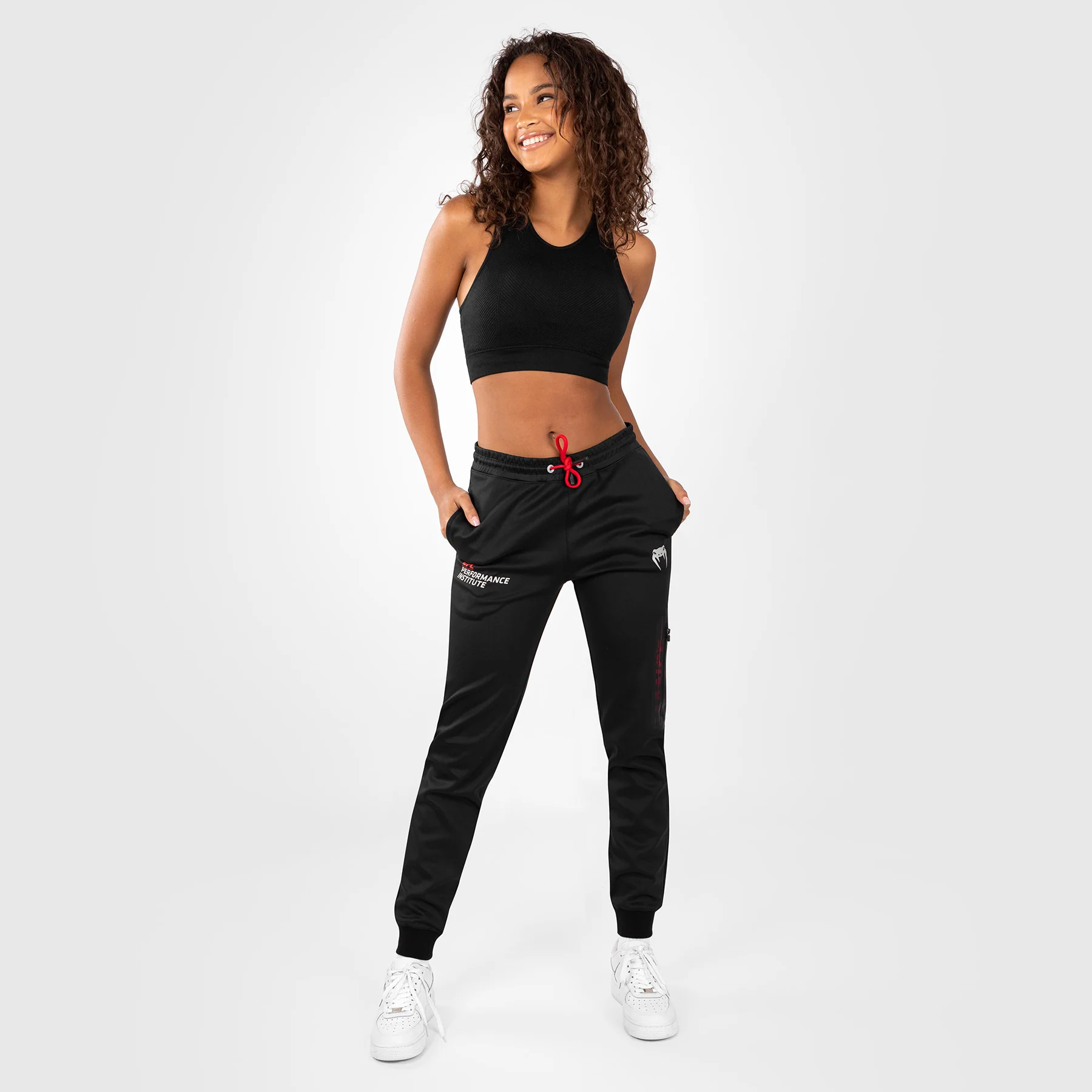 UFC Venum Performance Institute 2.0 Women’s Jogging Pant - Black/Red - Image 6