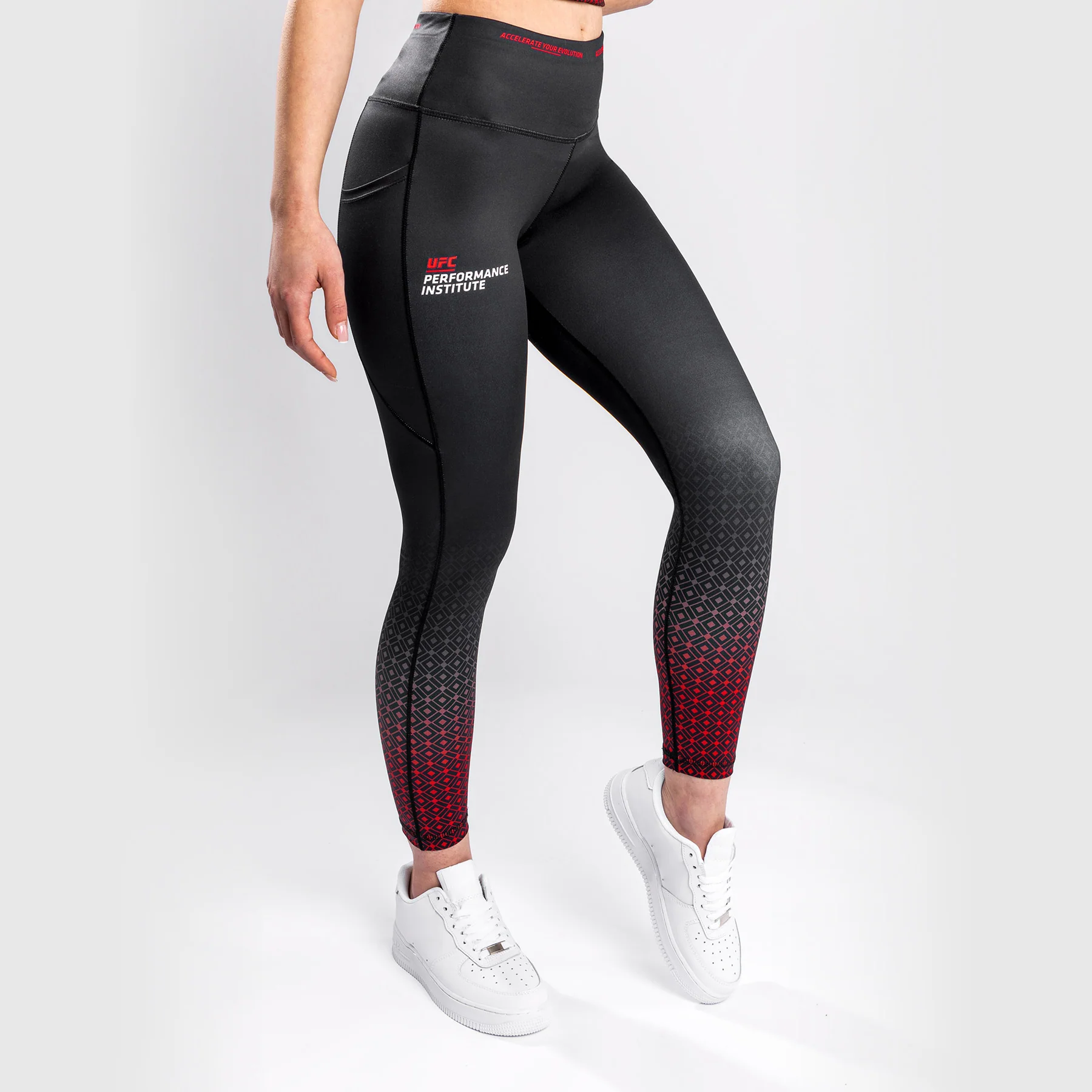 UFC Venum Performance Institute Legging - Black/Red - Image 3