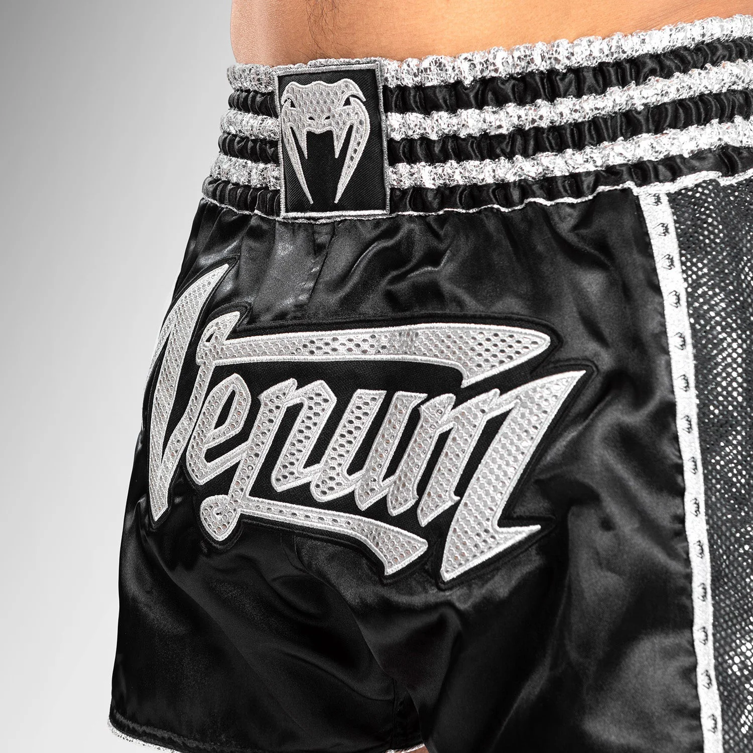 Venum Absolute 2.0 Muay Thai Shorts - Black/Silver - Image 5