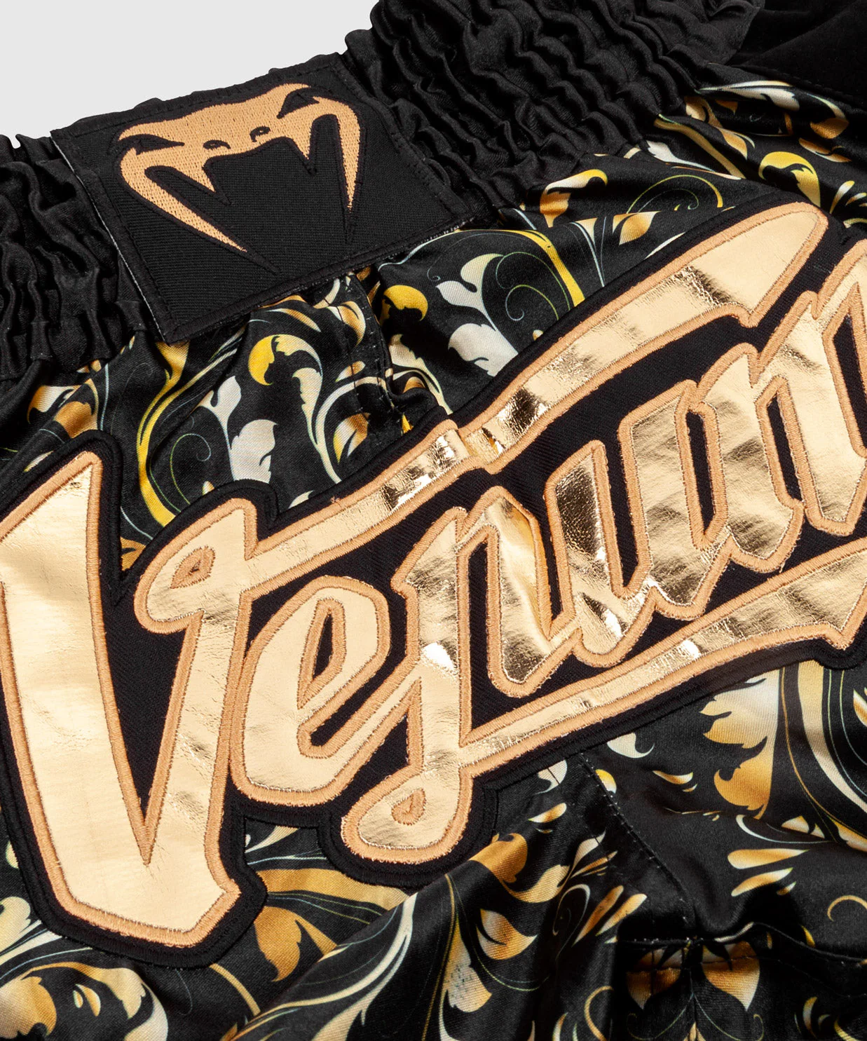 Venum Absolute Muay Thai Shorts - Black/Gold - Exclusive - Image 4