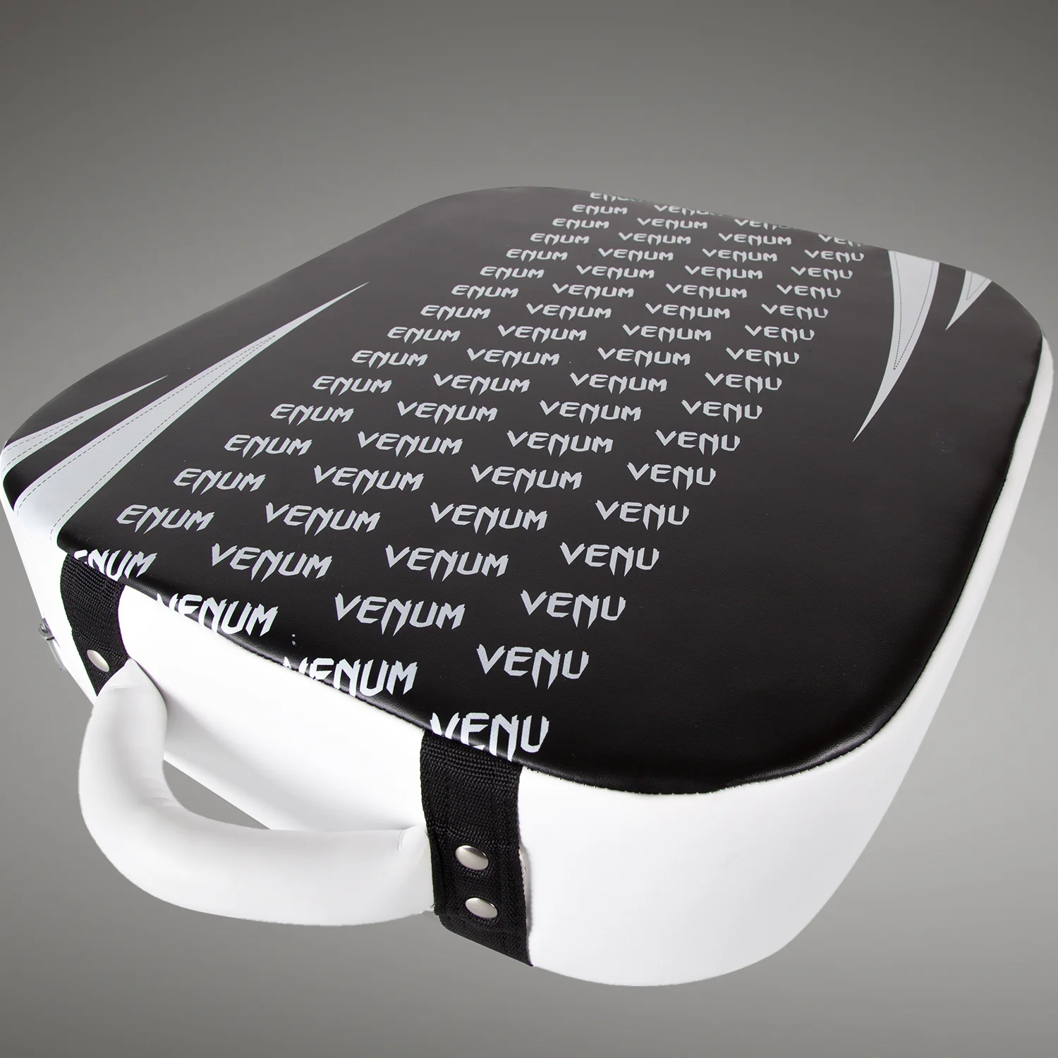 Venum Absolute Square Kick Shield - Skintex Leather - Black/Ice - Image 3