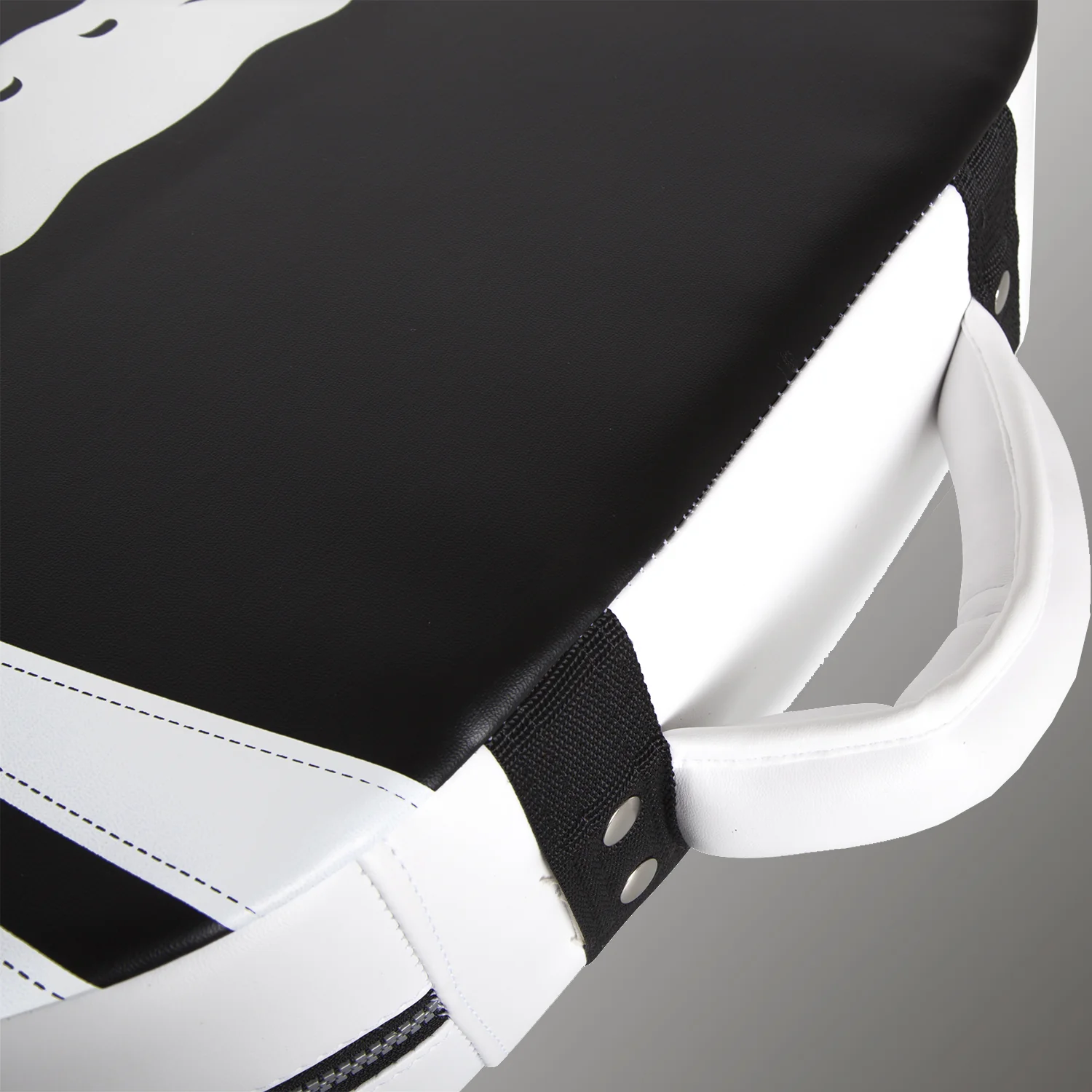 Venum Absolute Square Kick Shield - Skintex Leather - Black/Ice - Image 4