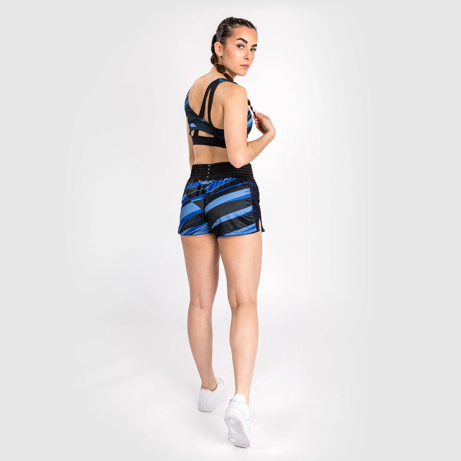 Venum Abyss Women’s Muay Thai Shorts - Shadow Blue - Image 4