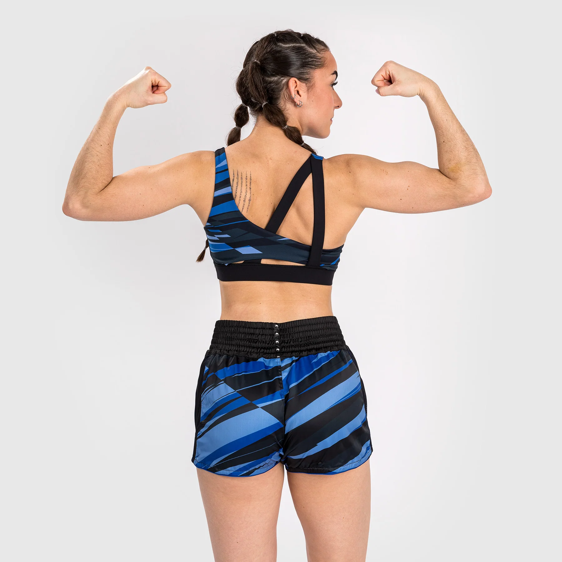 Venum Abyss Women’s Muay Thai Shorts - Shadow Blue - Image 5