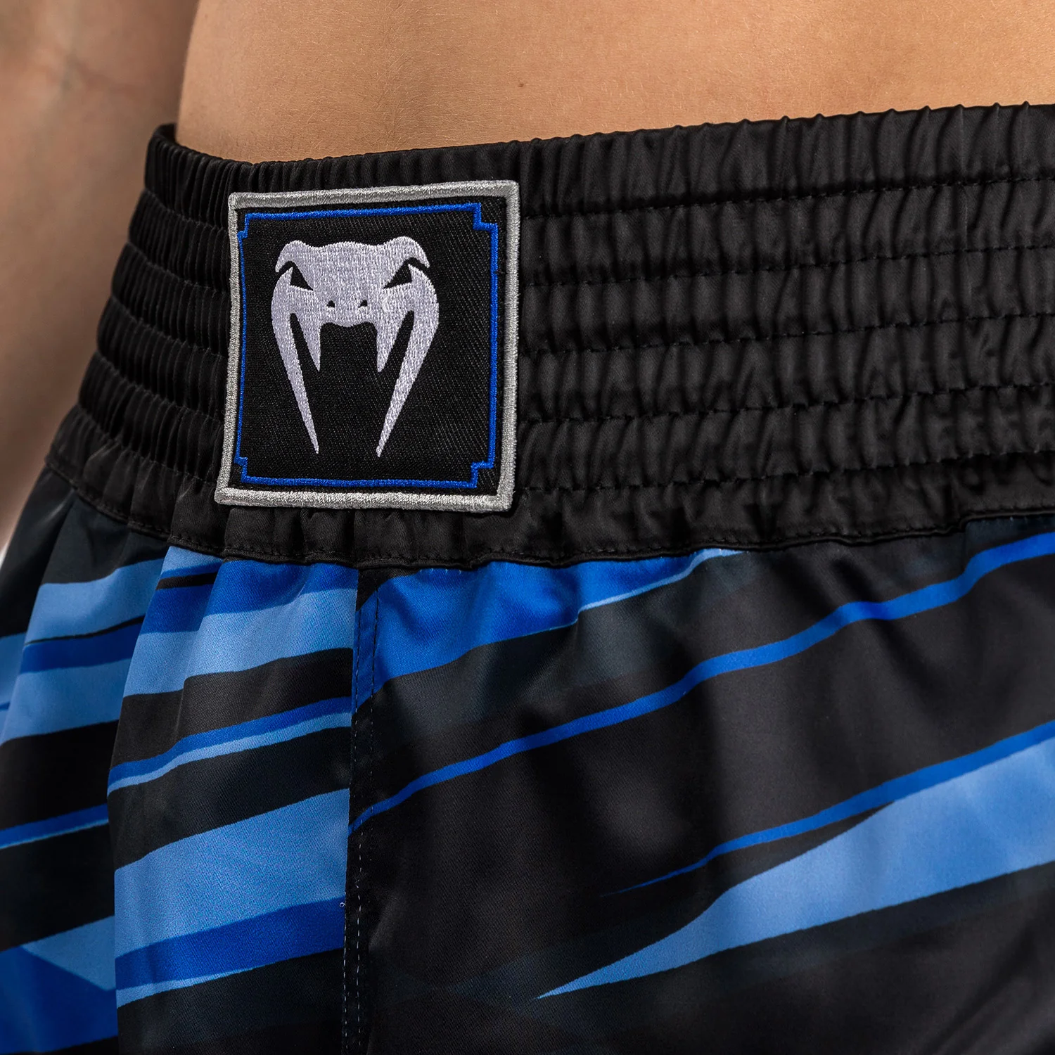 Venum Abyss Women’s Muay Thai Shorts - Shadow Blue - Image 7