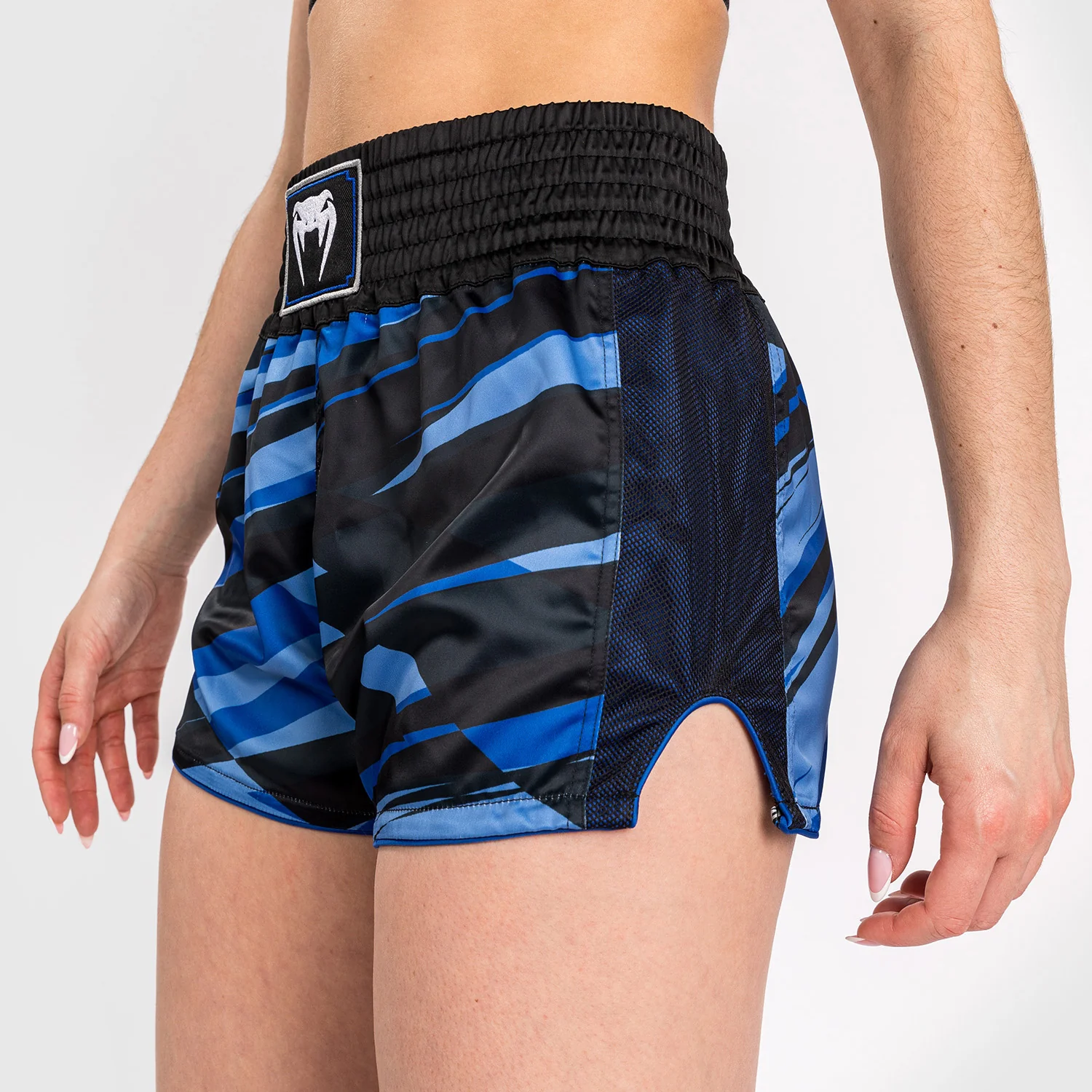 Venum Abyss Women’s Muay Thai Shorts - Shadow Blue - Image 8
