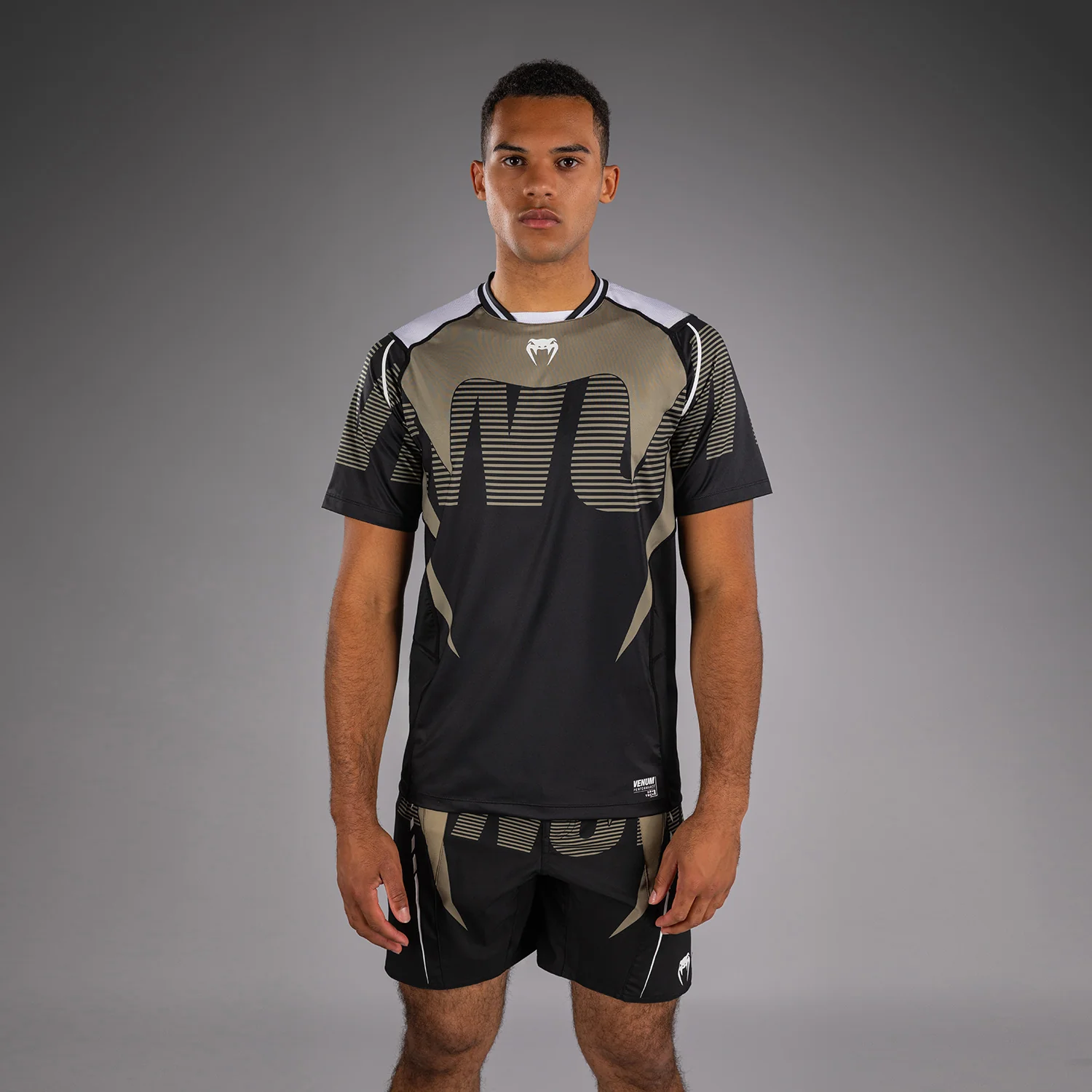 Venum Adrenaline Dry Tech T-Shirt - Black/Sand