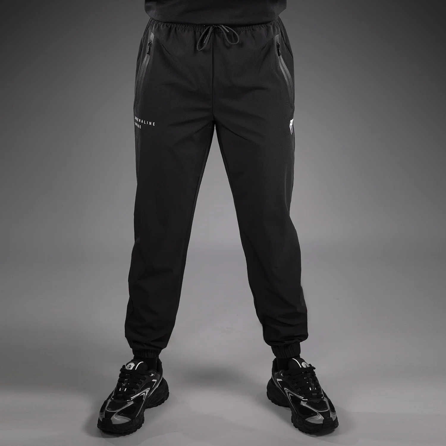 Venum Adrenaline Joggers - Black/Silver Grey - Image 2