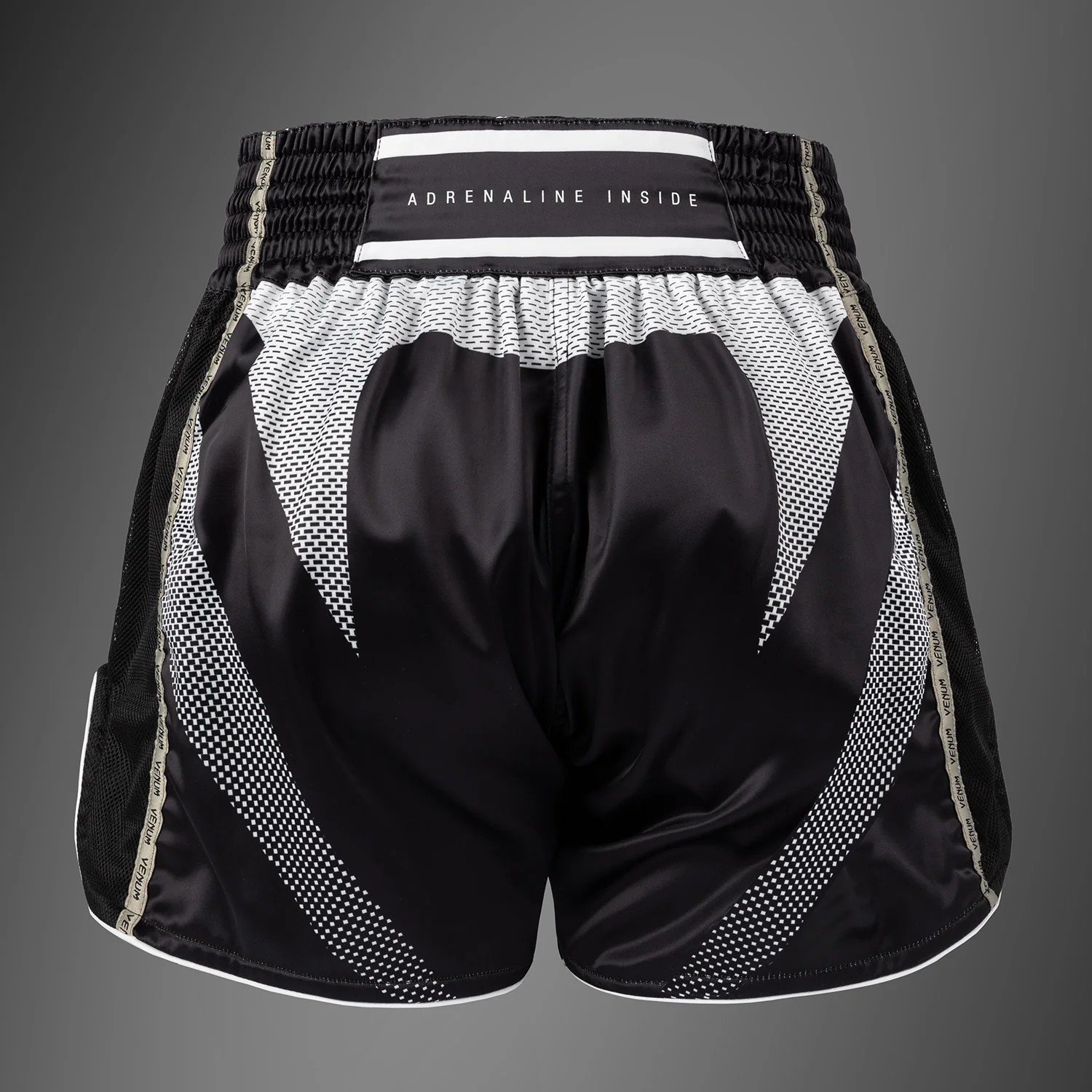 Venum Adrenaline Muay Thai Shorts - Black/Sand - Image 4