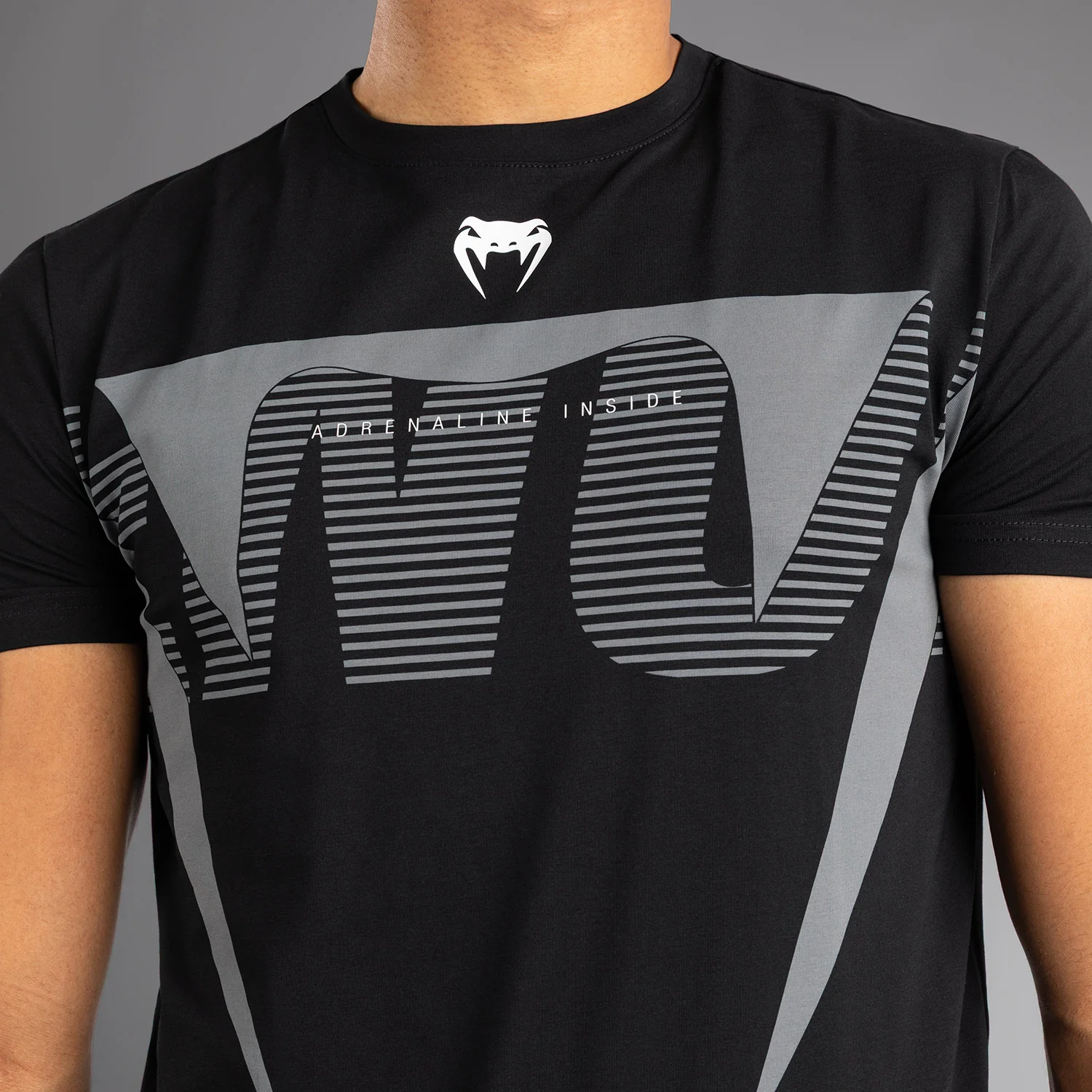 Venum Adrenaline T-Shirt - Black/Silver Grey - Image 5