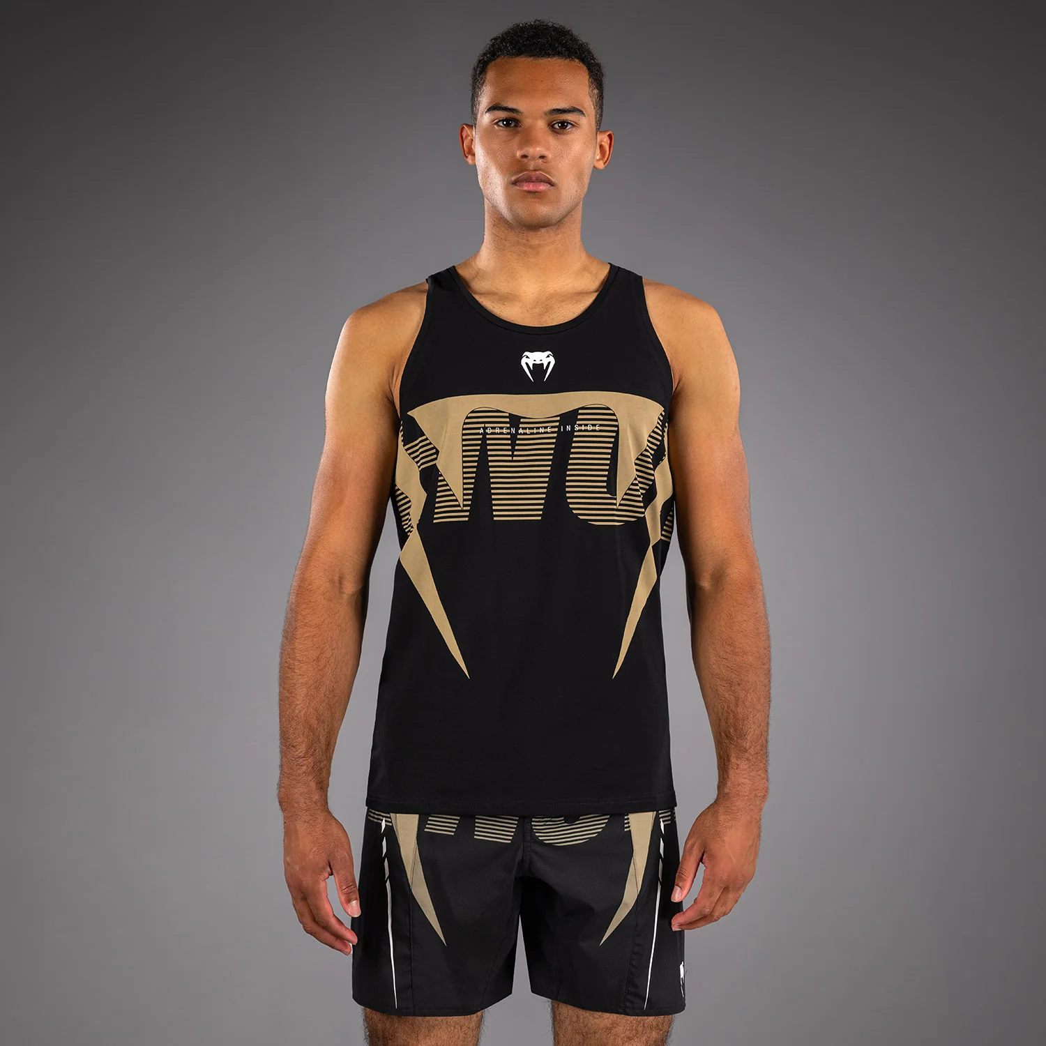Venum Adrenaline Tank Top - Black/Sand - Image 5