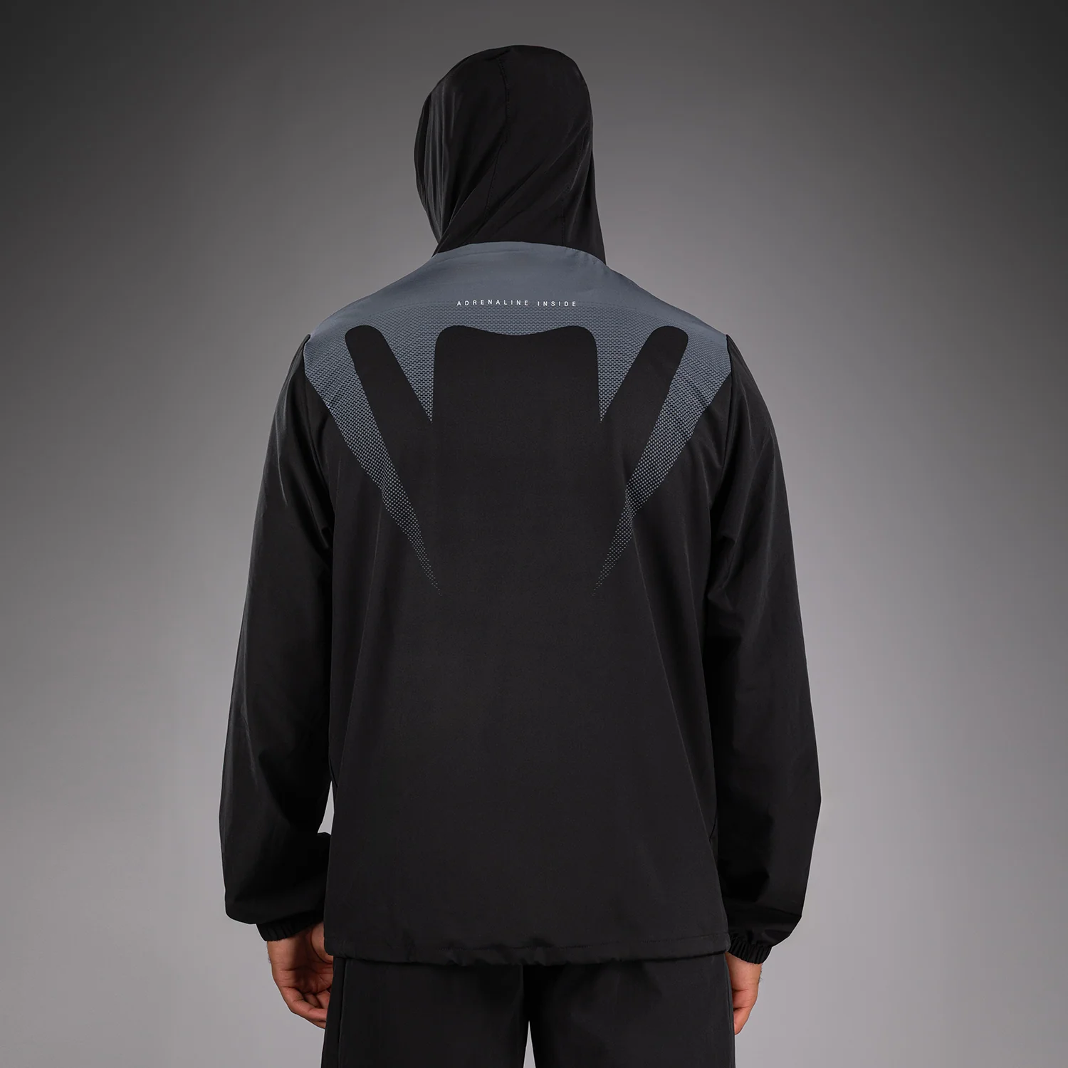 Venum Adrenaline Track Jacket - Black/Silver Grey - Image 3