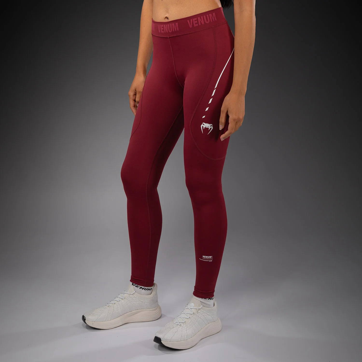 Venum Adrenaline Women's Leggings - Burgundy/ Pink - Image 2