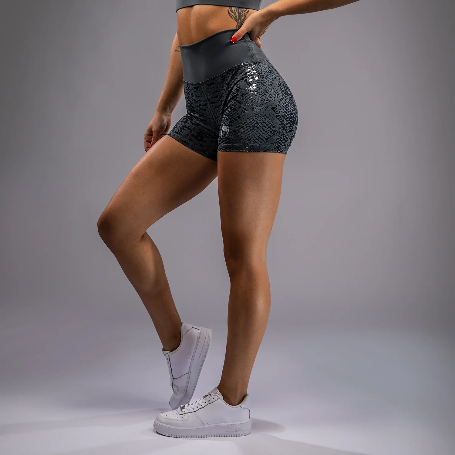 Venum Amazonia Women’s Compression Shorts - Dark Grey - Image 3
