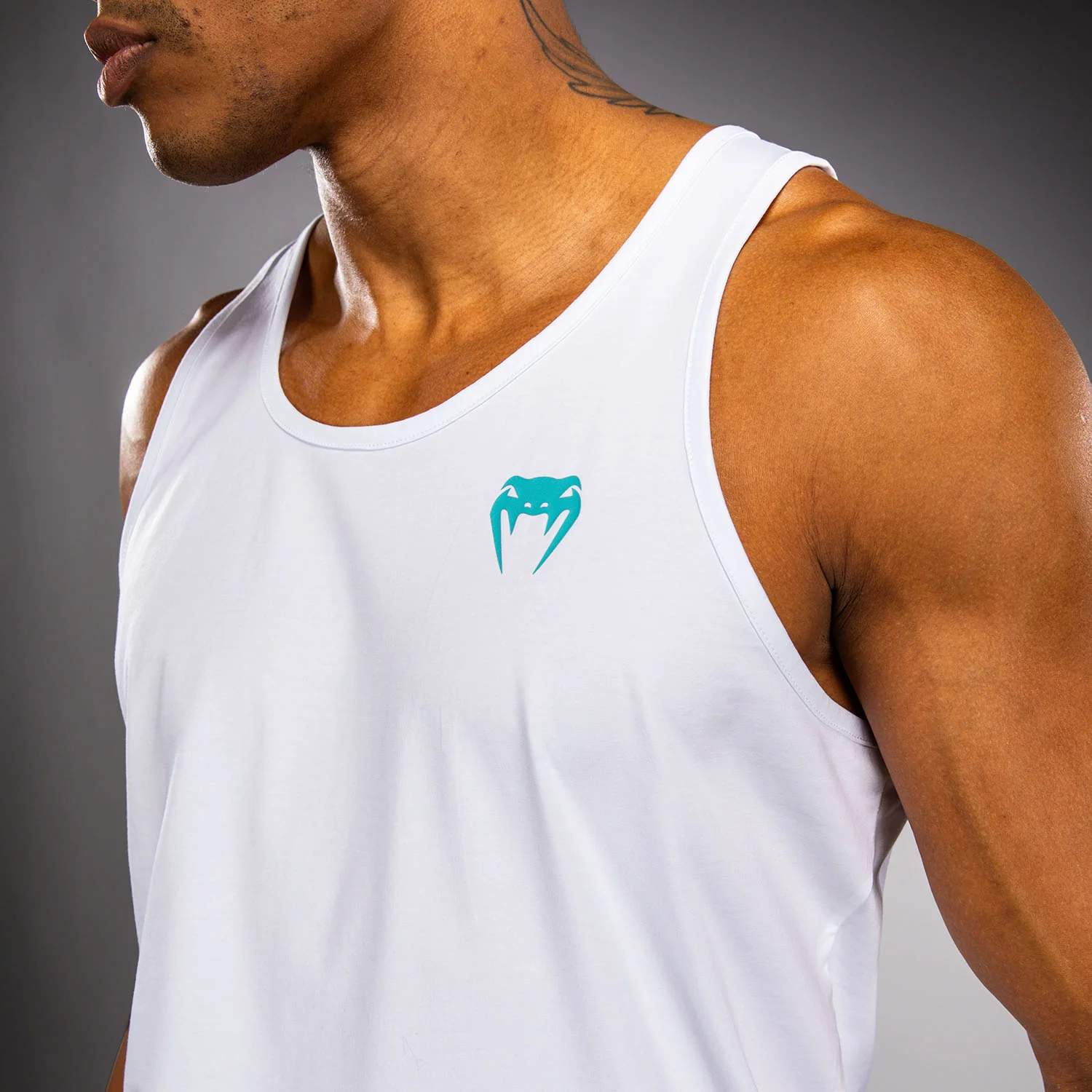 Venum Aqua Tank Top - White/Turquoise - Image 6