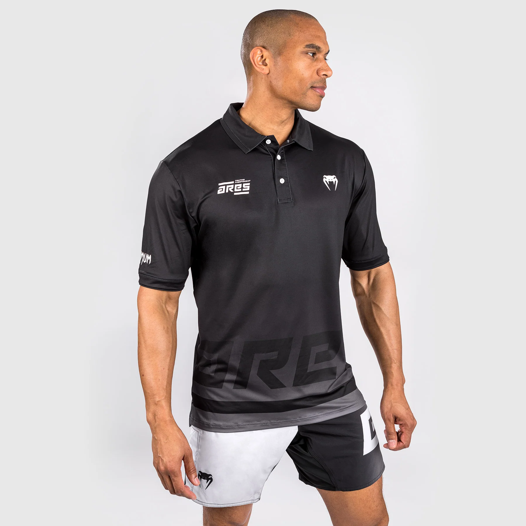 Venum x Ares Dry Tech Polo Shirt - Black - Image 5