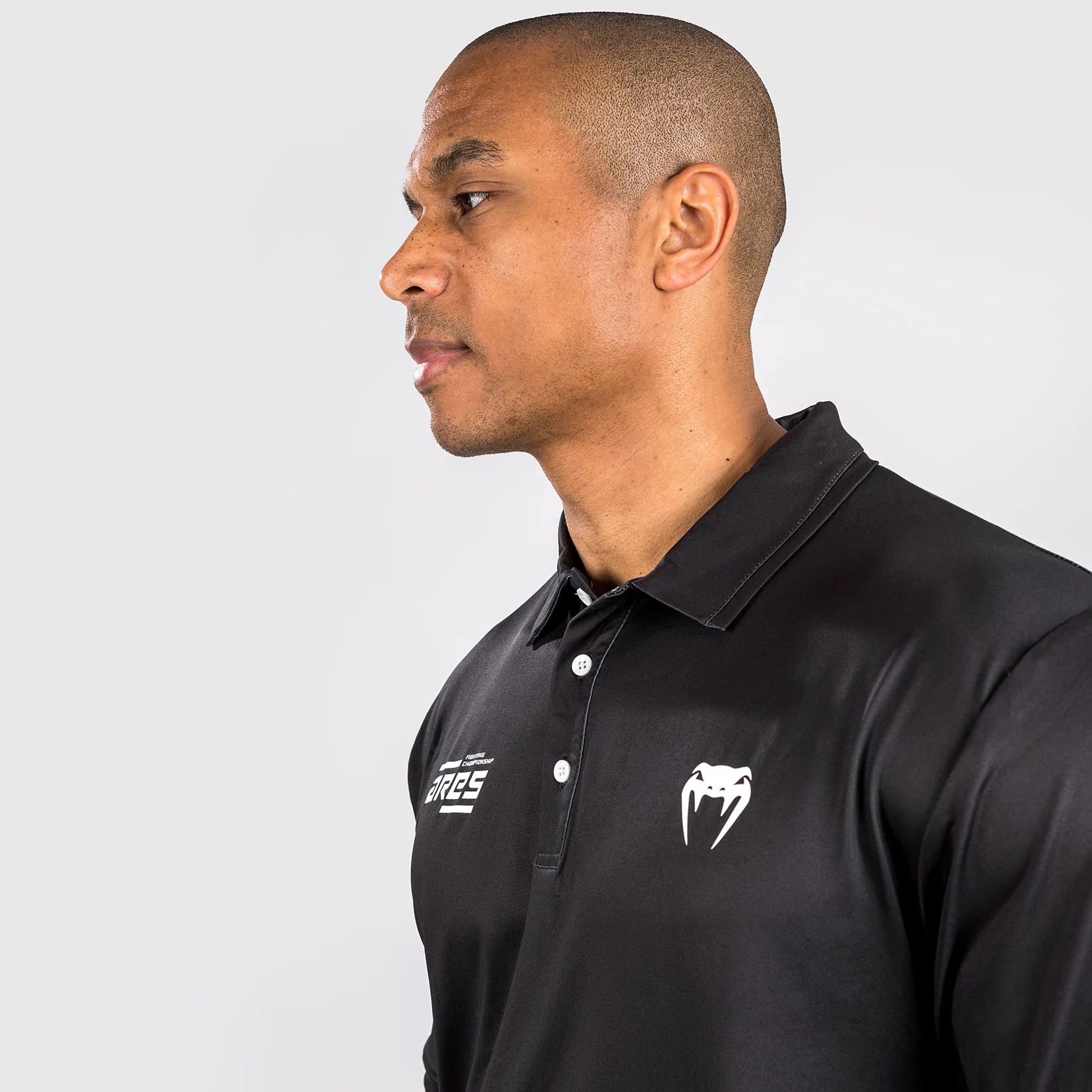 Venum x Ares Dry Tech Polo Shirt - Black - Image 6