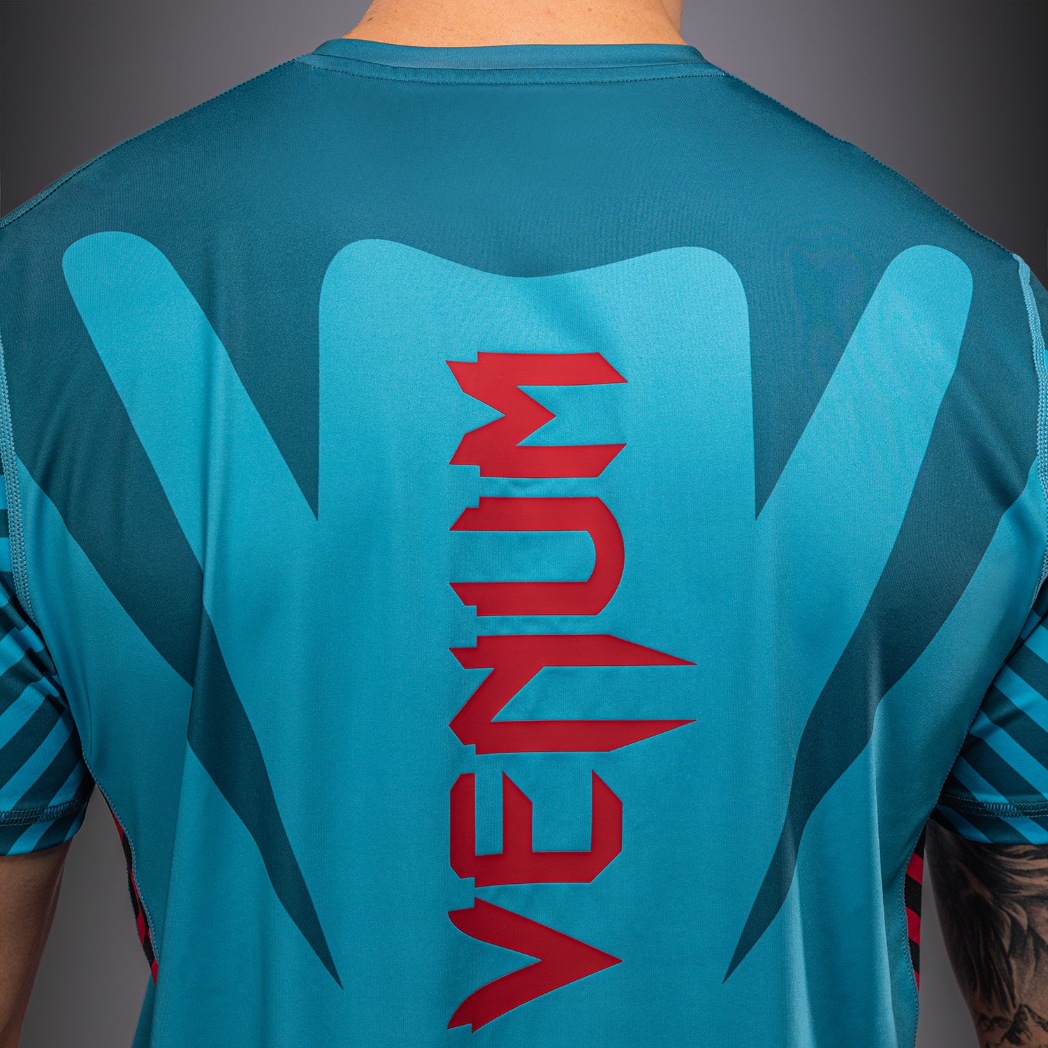 Venum Attack 90 Dry-Tech T-Shirt - Turquoise/Red - Image 5