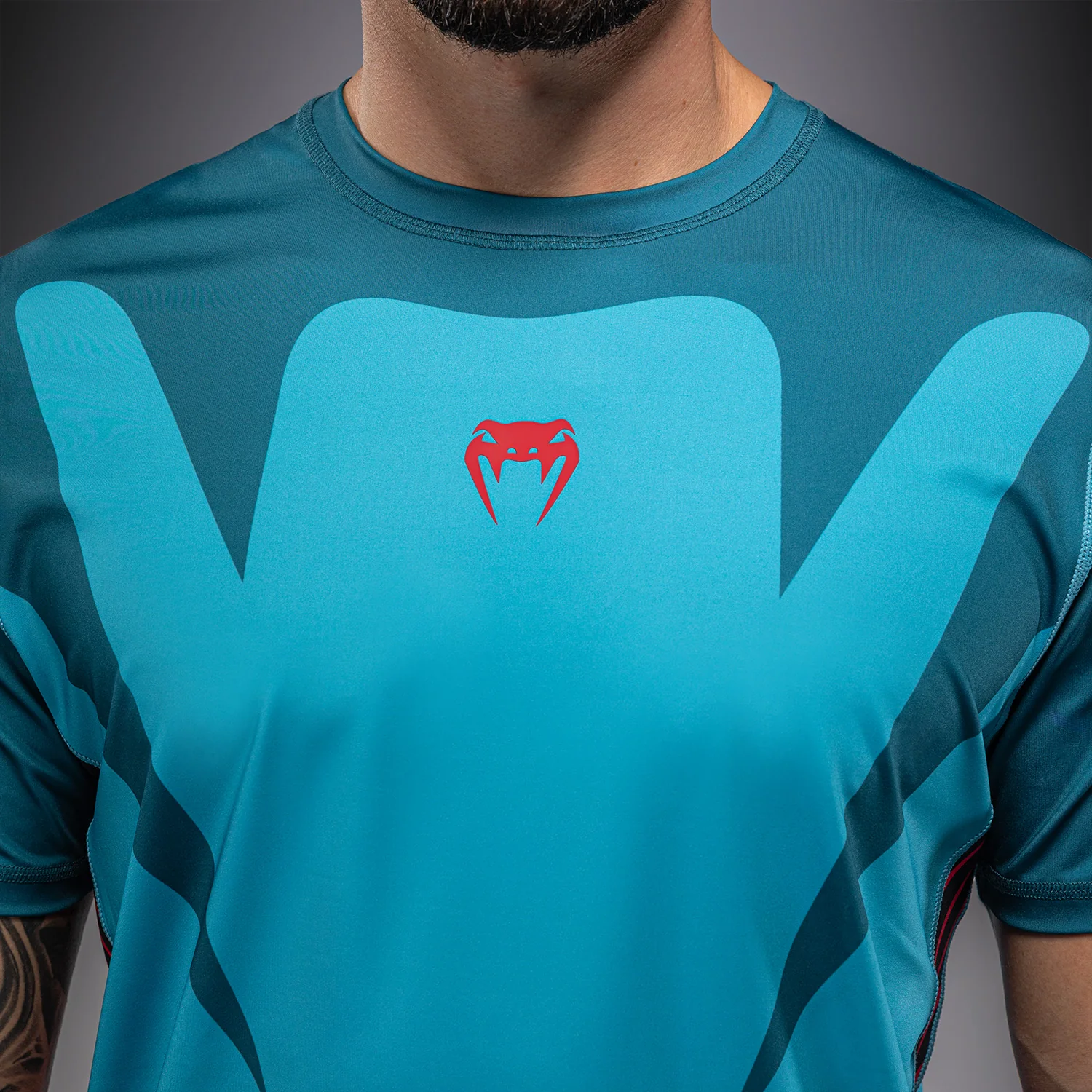 Venum Attack 90 Dry-Tech T-Shirt - Turquoise/Red - Image 6