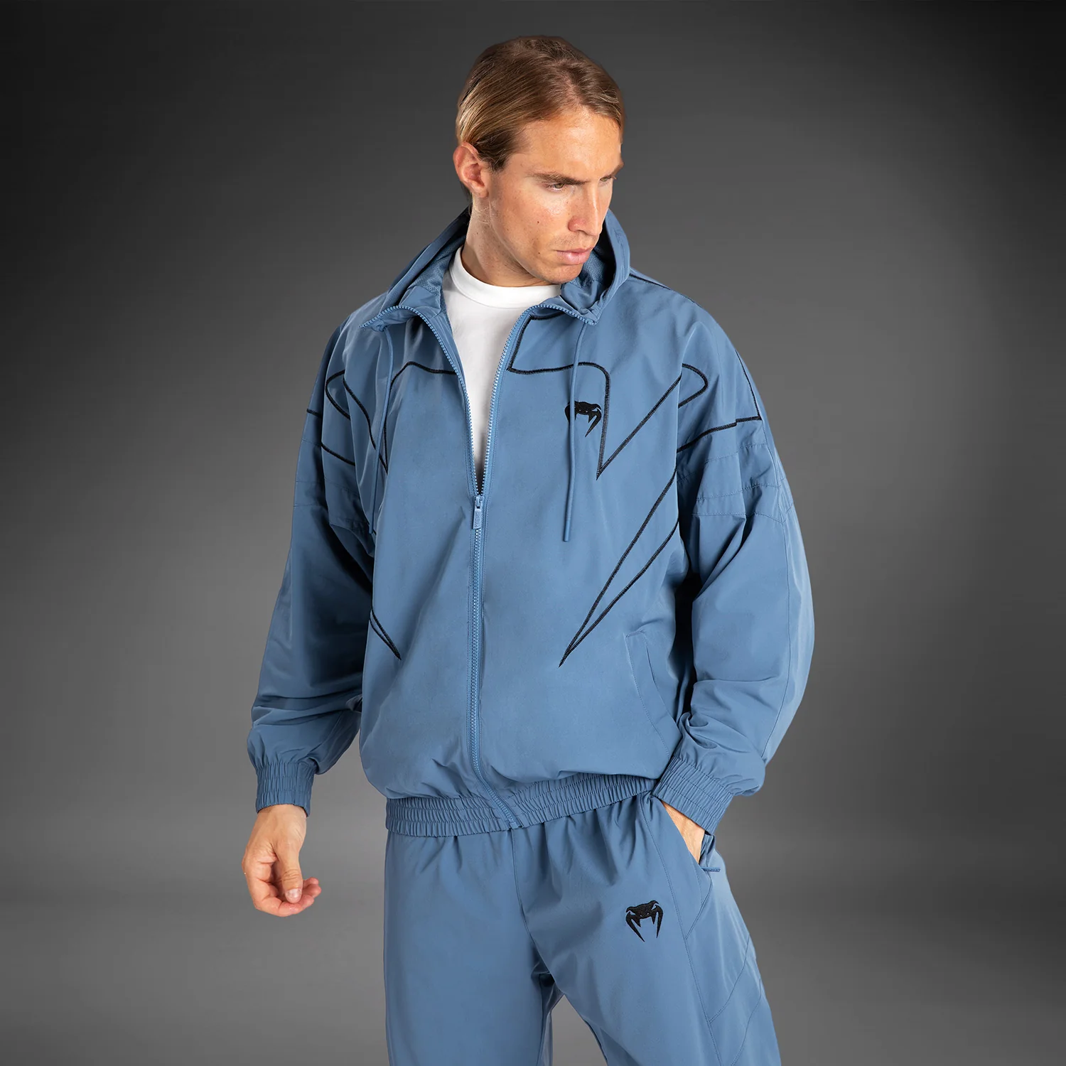 Venum Attack 90 Tracksuit Jacket - Blue/Black - Image 2