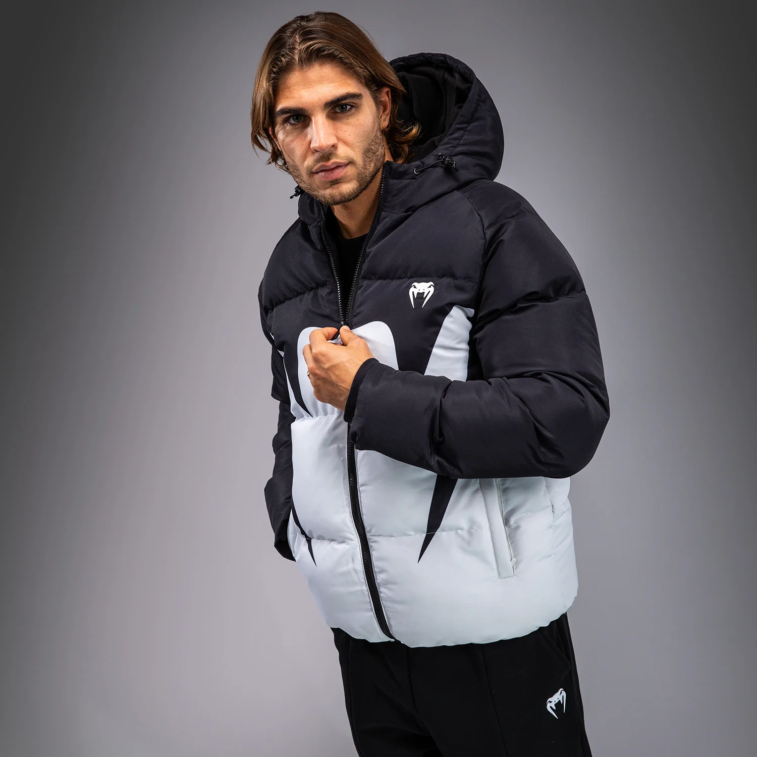 Venum Attack Down Jacket - Black/Ice - Image 2