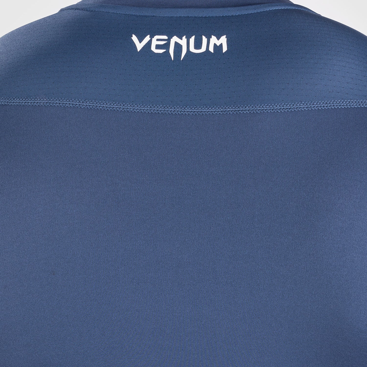 Venum Attack Men's Short Sleeve Rashguard - Navy Blue - Image 6