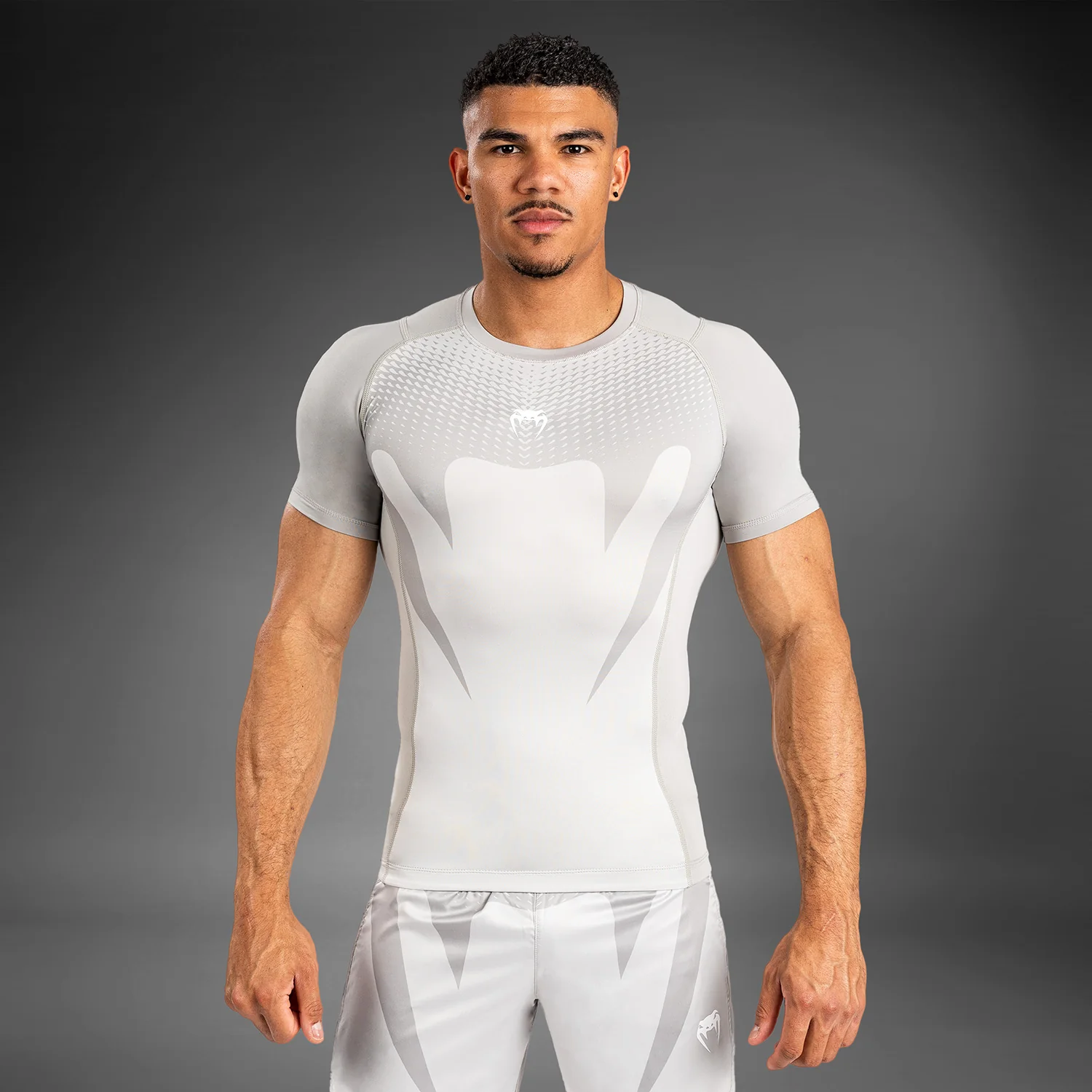 Venum Attack Men's Short Sleeve Rashguard - Sand - Image 2