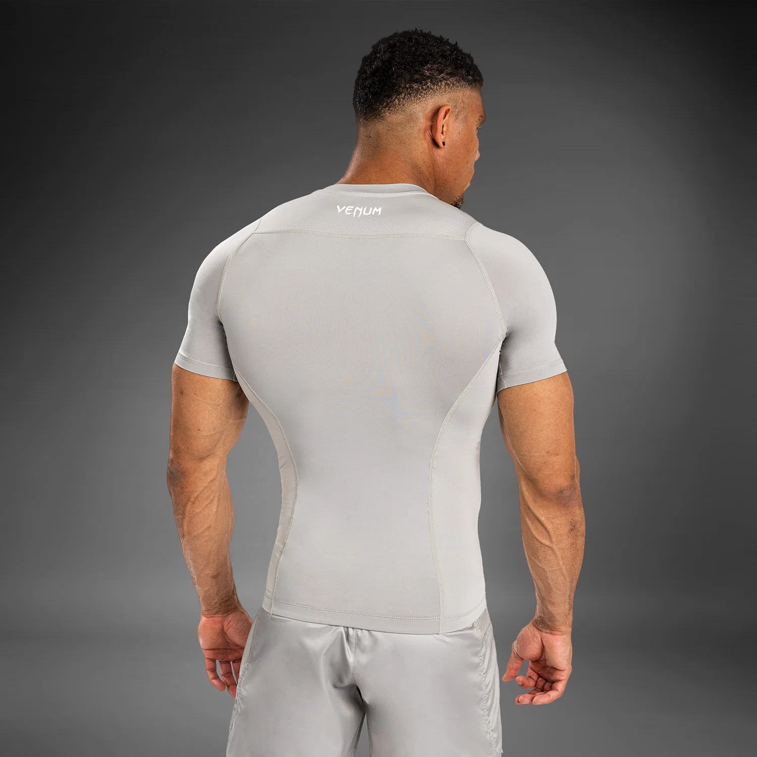 Venum Attack Men's Short Sleeve Rashguard - Sand - Image 4