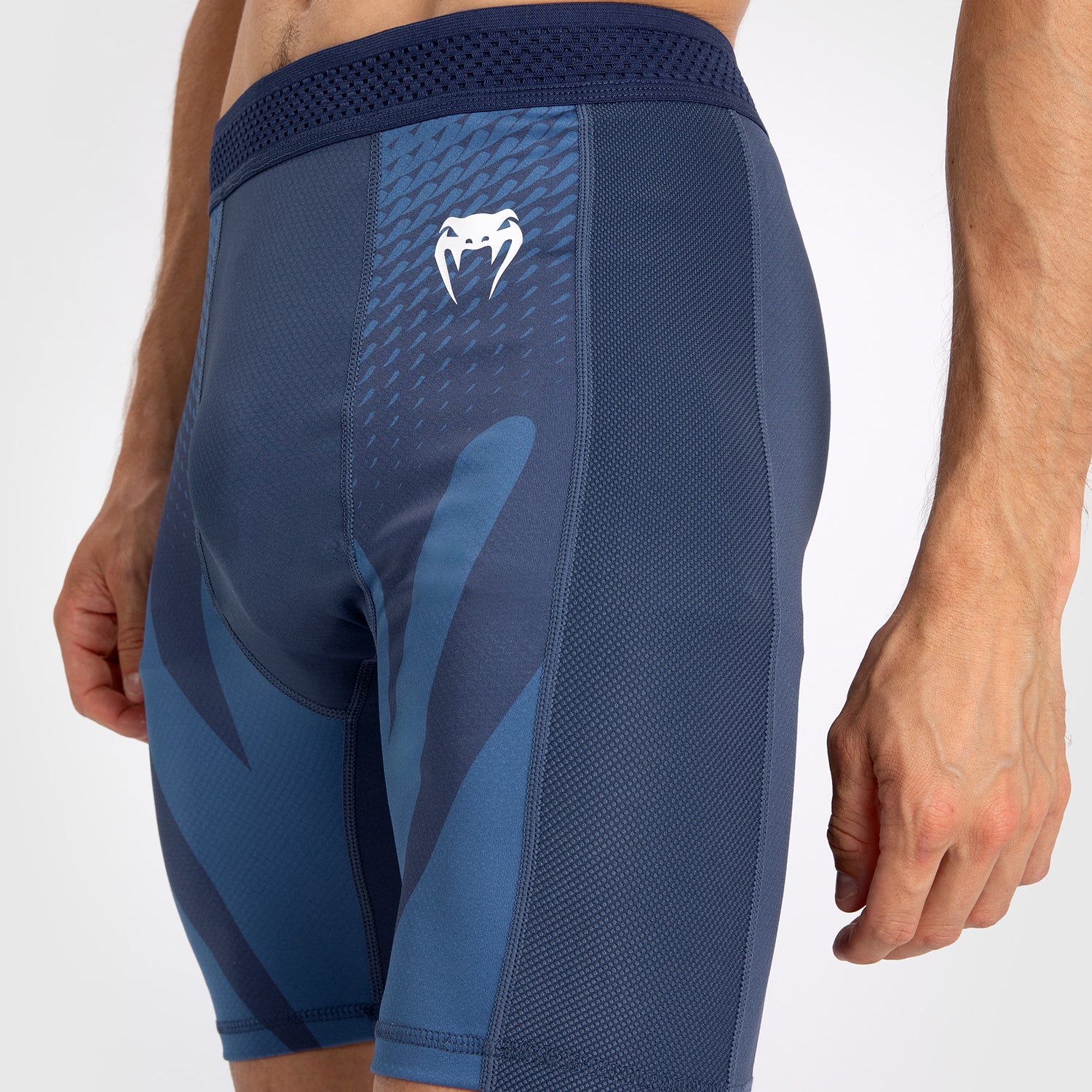 Venum Attack Men's Vale Tudo Short - Navy Blue - Image 4