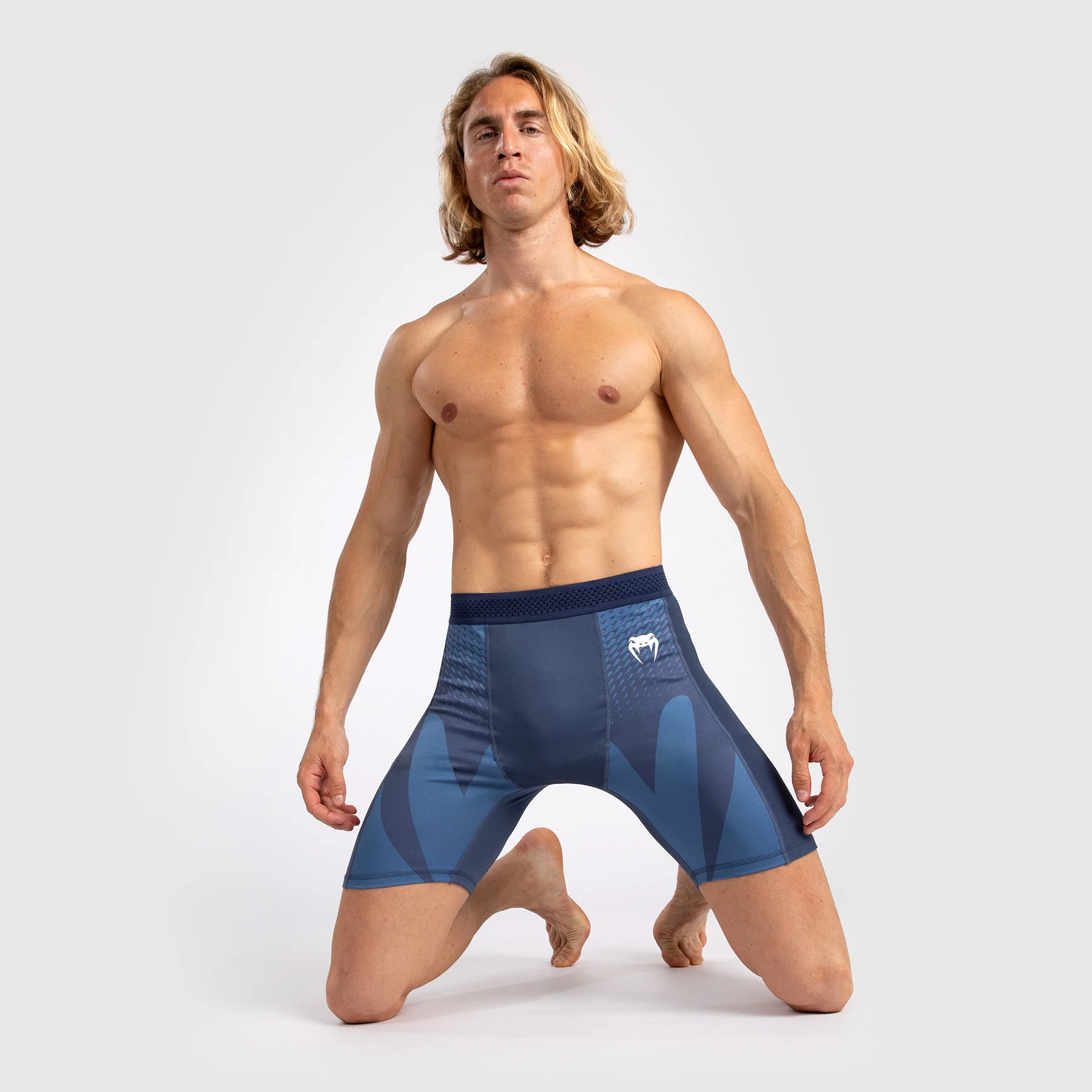 Venum Attack Men's Vale Tudo Short - Navy Blue - Image 6