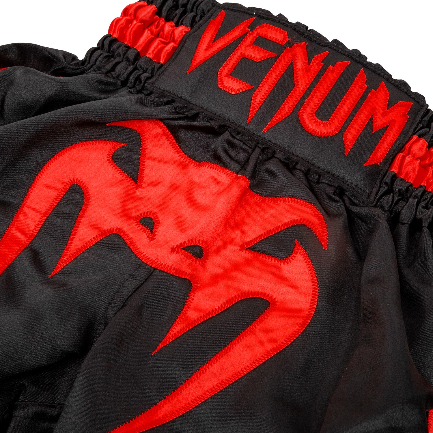 Venum Bangkok Inferno Kids Muay Thai Shorts - Black/Red - Image 3