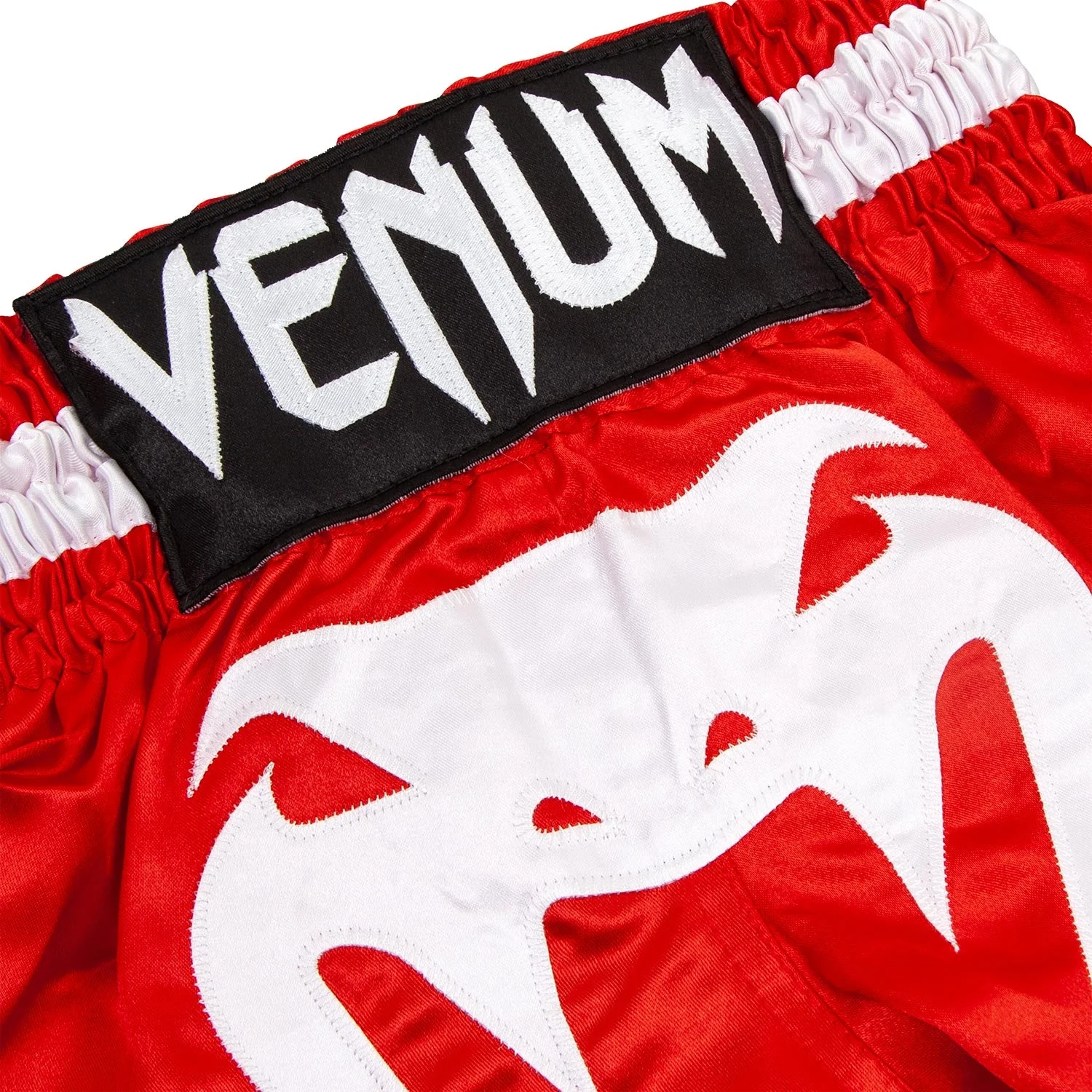 Venum Bangkok Inferno Kids Muay Thai Shorts - Red/White - Image 3