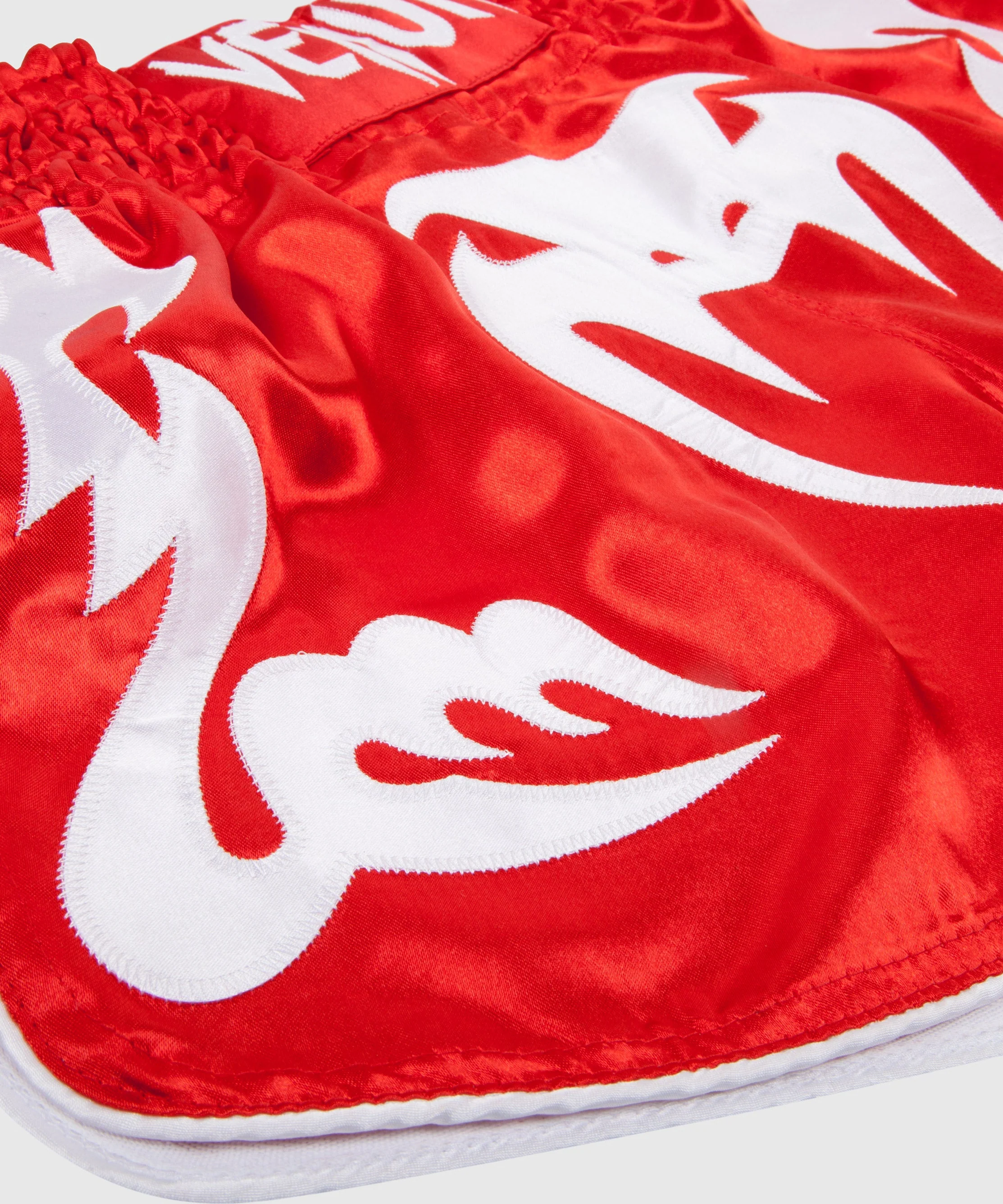 Venum Bangkok Inferno Muay Thai Shorts - Red/Ice - Image 4