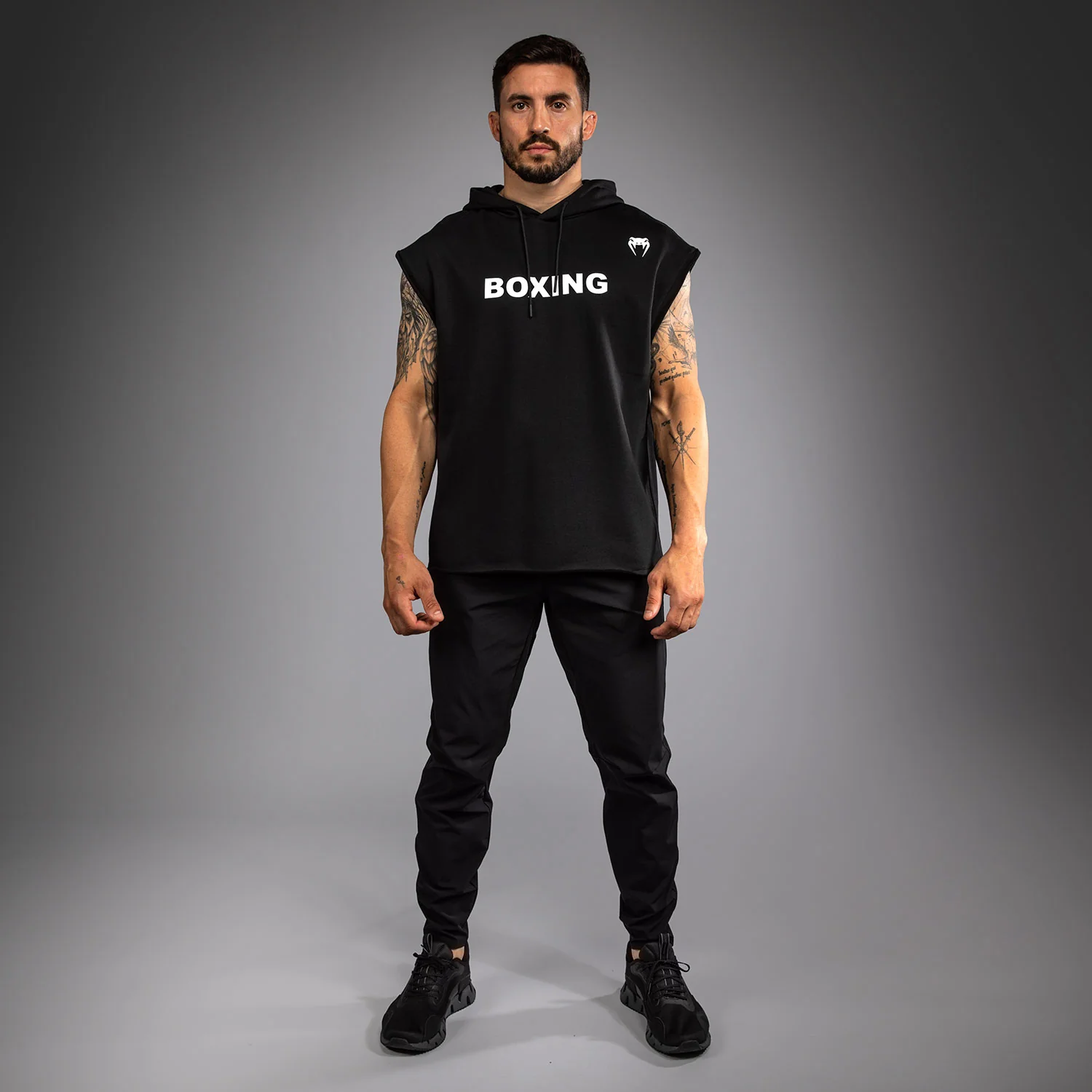 Venum Boxing VT Sleeveless Hoodie - Black/White - Image 5