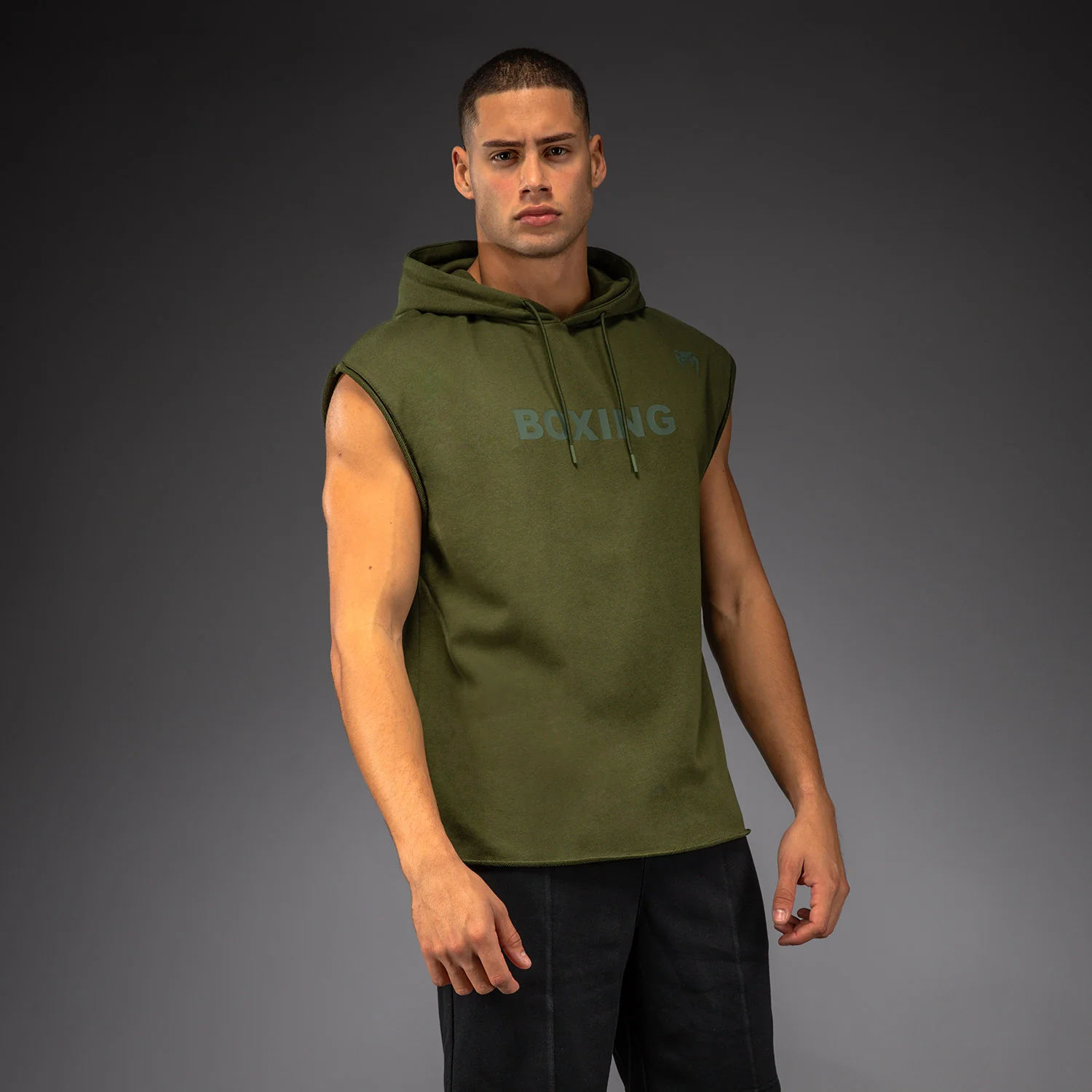 Venum Boxing VT Sleeveless Hoodie - Military Green - Image 3