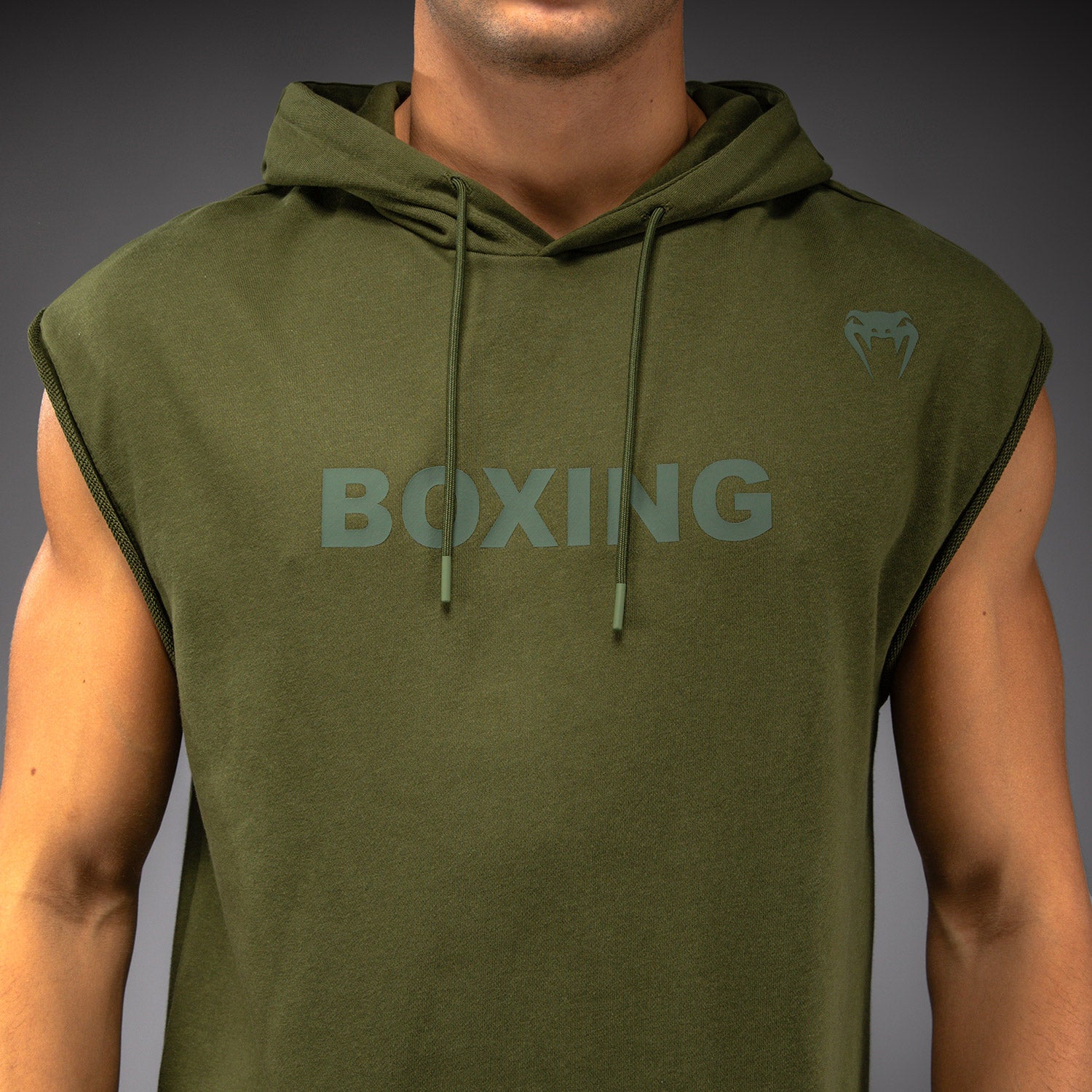 Venum Boxing VT Sleeveless Hoodie - Military Green - Image 5