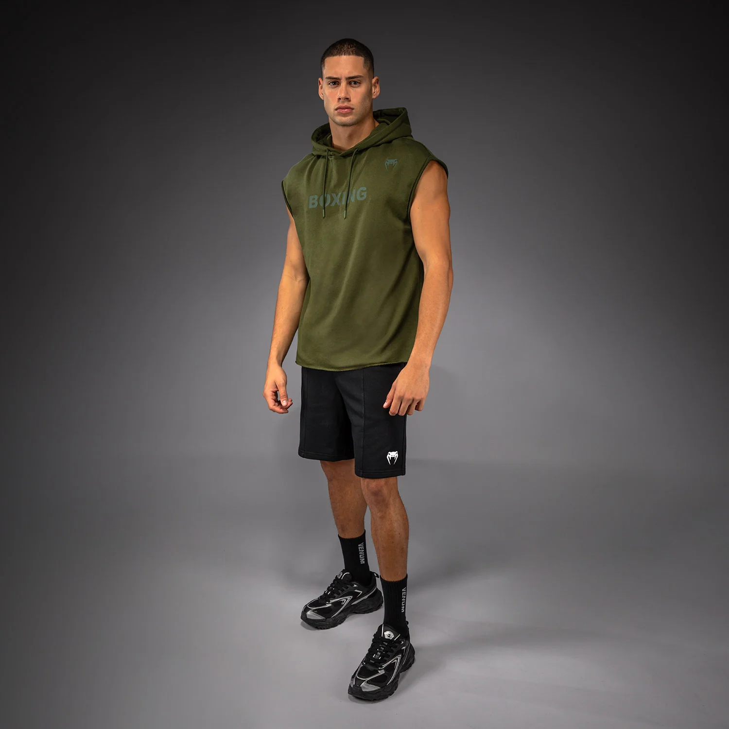 Venum Boxing VT Sleeveless Hoodie - Military Green - Image 6