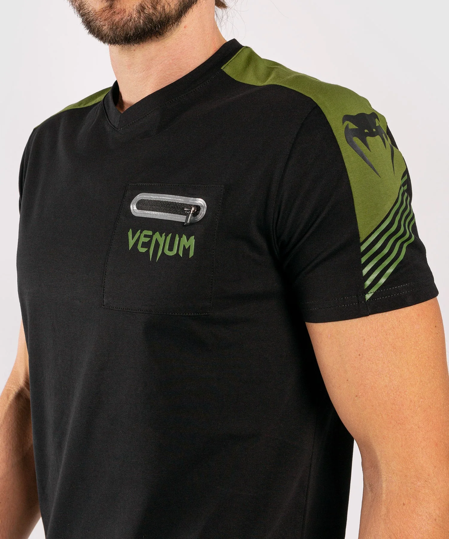 Venum Cargo T-shirt - Black/Green - Image 6