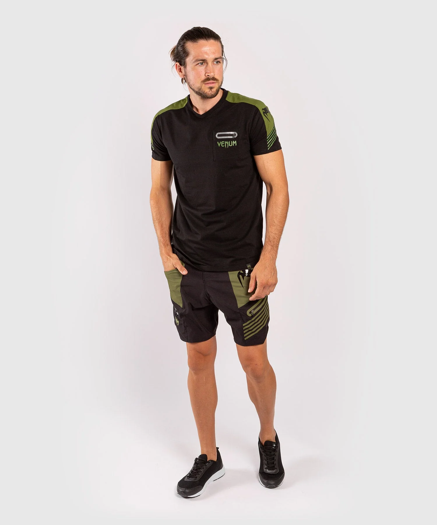 Venum Cargo T-shirt - Black/Green - Image 8